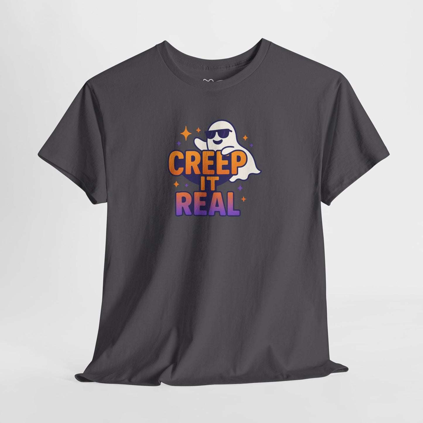 "Creep It Real" Halloween Humor Unisex Graphic Shirt, Ghost Lover Gift, Spooky Season Apparel, Funny Halloween T-Shirt