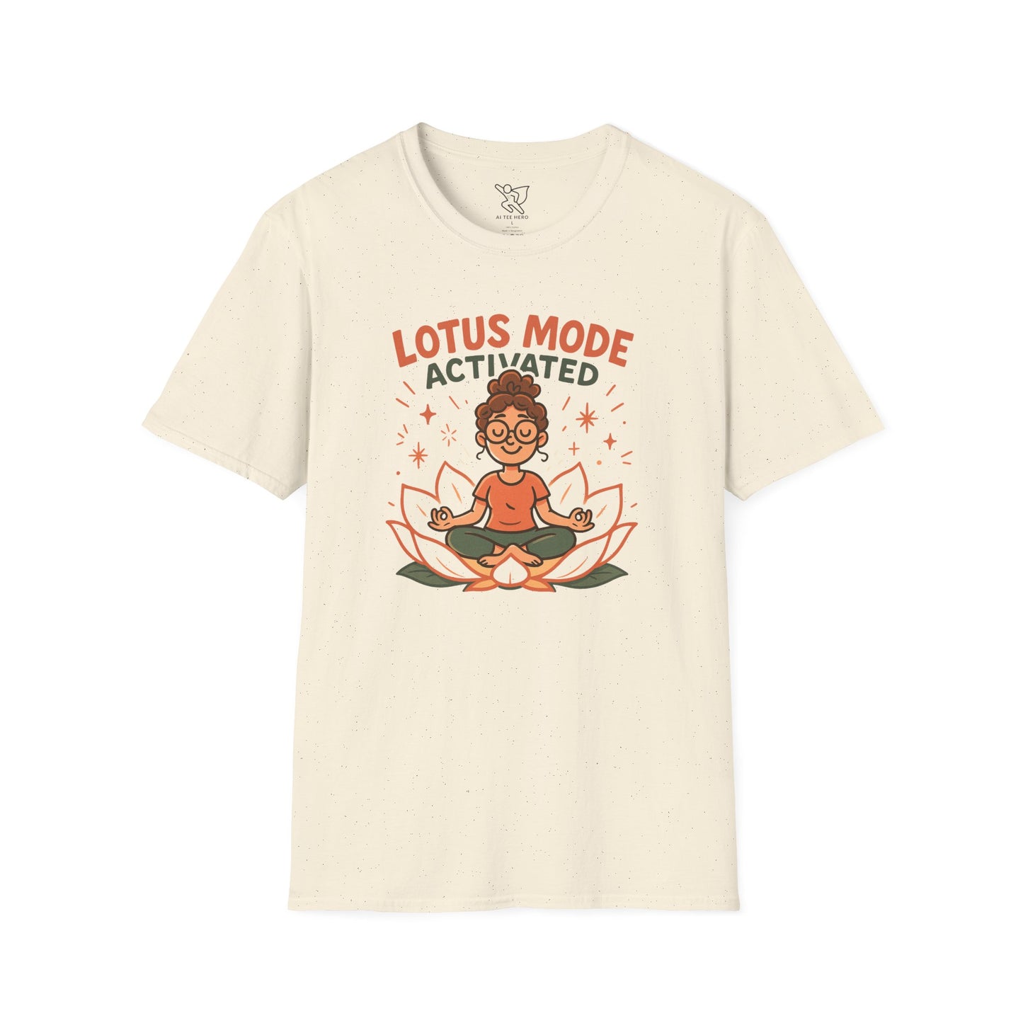 "Lotus Mode Activated" Yoga Wear, Meditation Shirt, Inspirational Tee, Softstyle Unisex Top, Unique Gift for Yogis