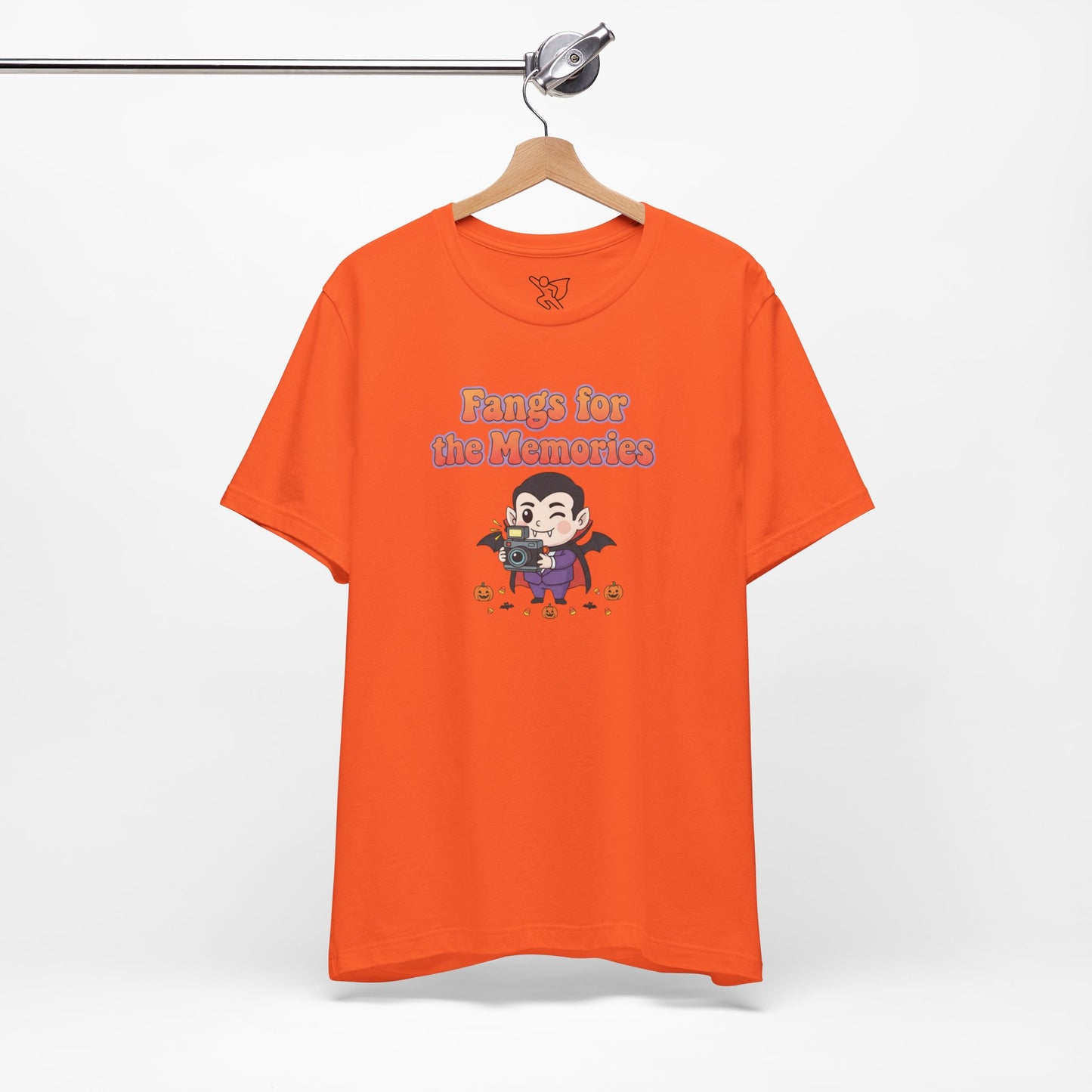 "Fangs for the Memories" Unisex Short Sleeve Shirt, Casual Halloween Outfit, Gift for Spooky Season, Halloween Shirt