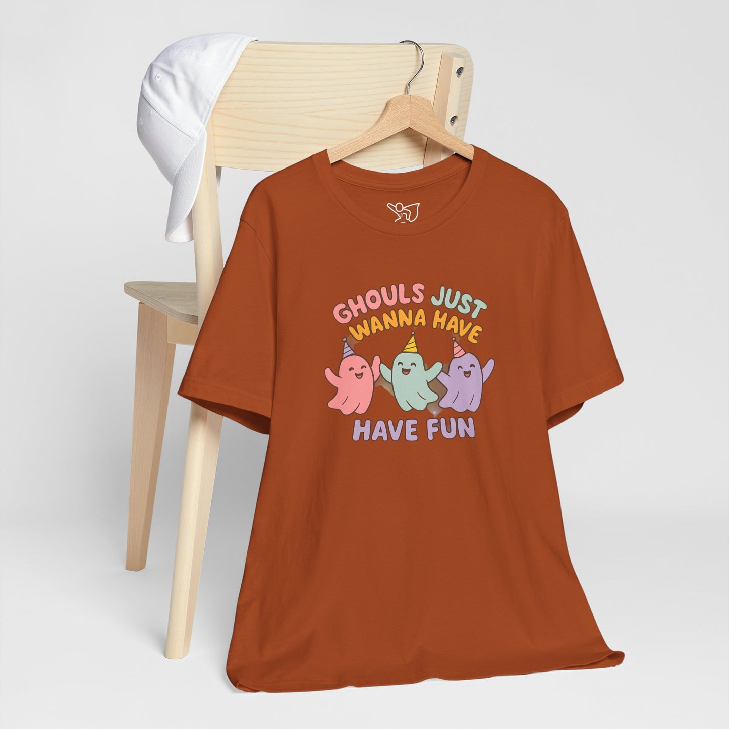 "Ghouls Just Wanna Have Fun" T-Shirt for Halloween, Unisex Graphic Shirt, Cute Ghosts Tee, Casual Wear, Gift for Friends