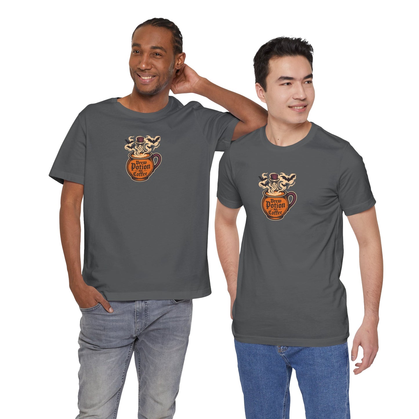"Coffee Potion" Unisex Tee, Casual Wear, Gift for Coffee Lovers, Magical T-Shirt, Witchy Apparel, Coffee Enthusiast Presents