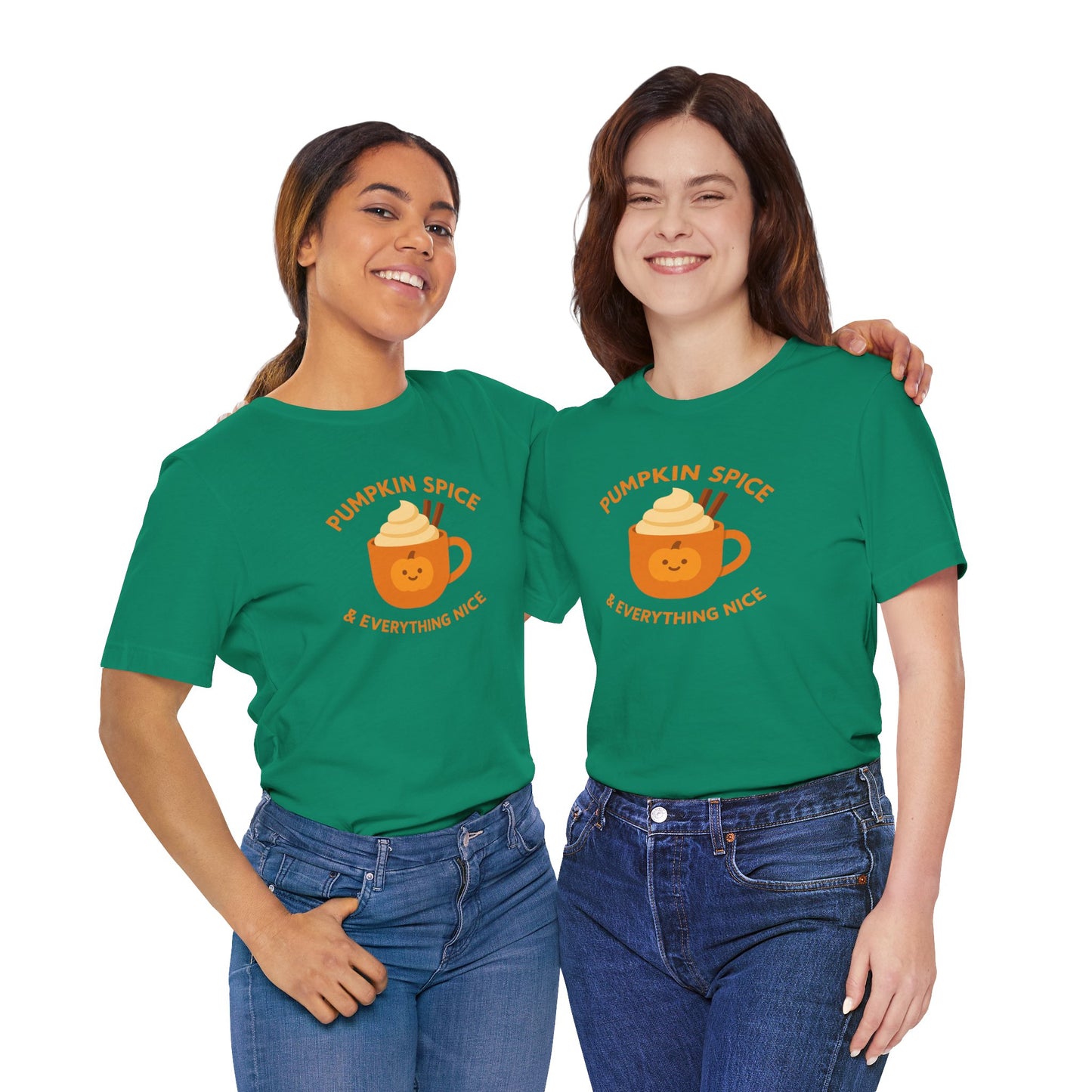 "Pumpkin Spice & Everything Nice" Fall T-Shirt, Autumn Fashion, Cozy Casual Wear, Pumpkin Lovers Gift, Seasonal Apparel