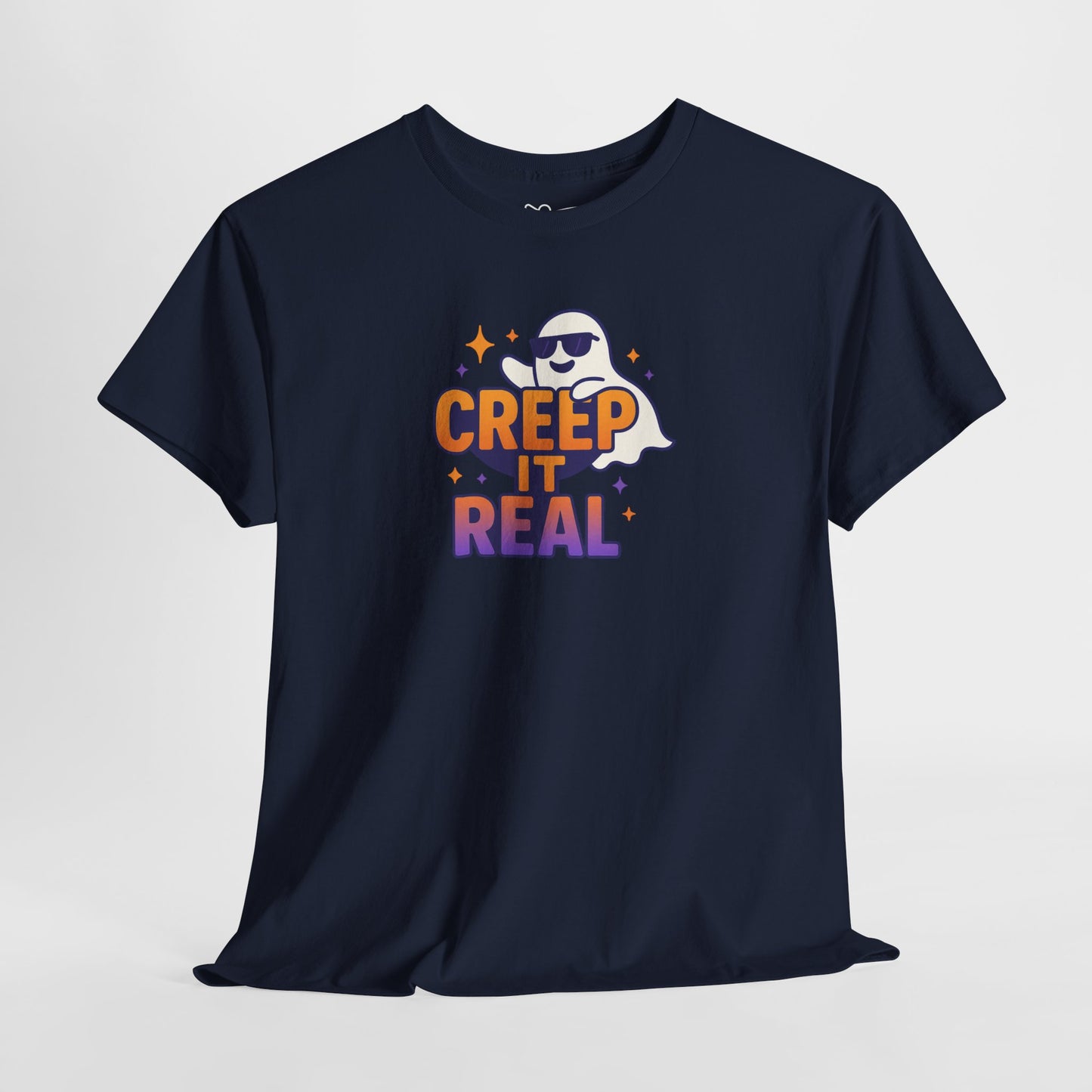 "Creep It Real" Halloween Humor Unisex Graphic Shirt, Ghost Lover Gift, Spooky Season Apparel, Funny Halloween T-Shirt