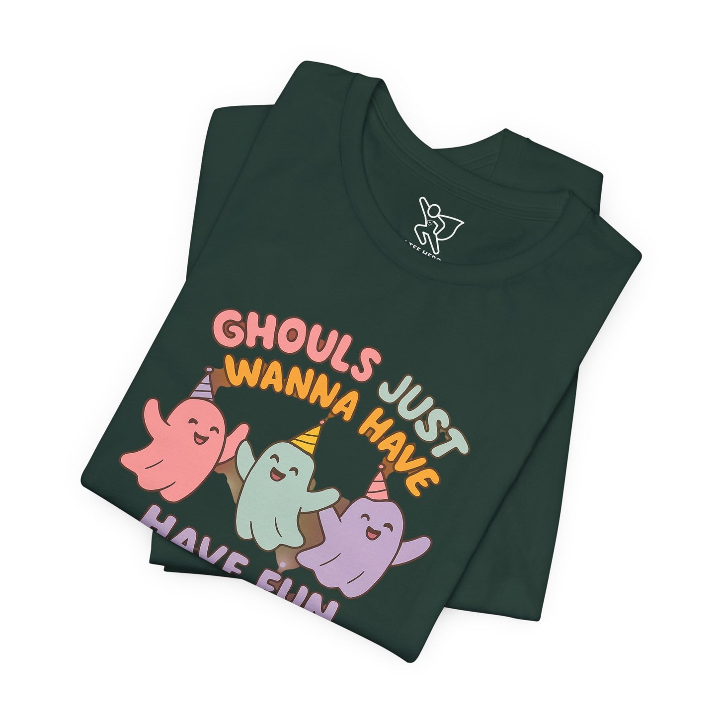 "Ghouls Just Wanna Have Fun" T-Shirt for Halloween, Unisex Graphic Shirt, Cute Ghosts Tee, Casual Wear, Gift for Friends