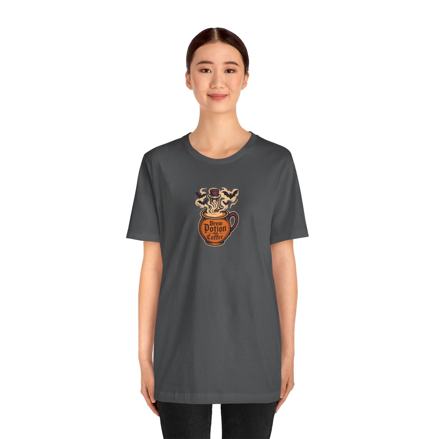 "Coffee Potion" Unisex Tee, Casual Wear, Gift for Coffee Lovers, Magical T-Shirt, Witchy Apparel, Coffee Enthusiast Presents