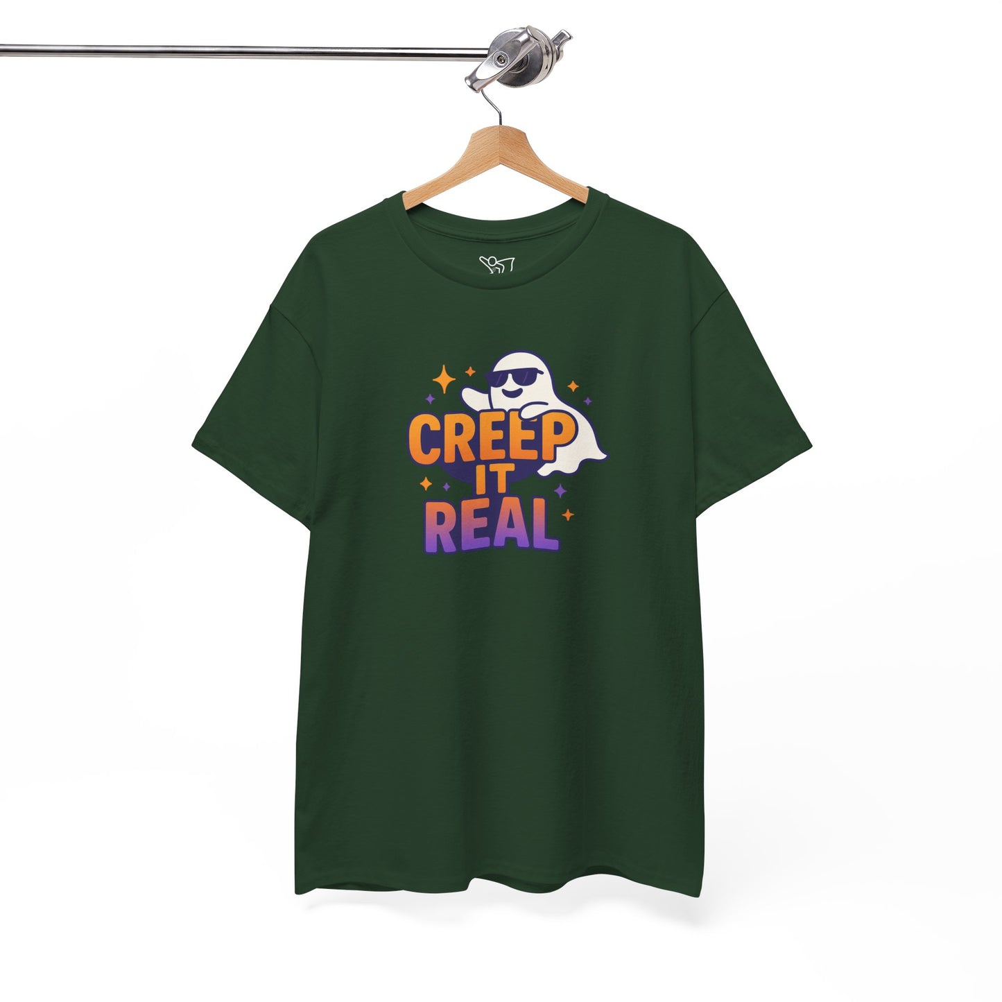 "Creep It Real" Halloween Humor Unisex Graphic Shirt, Ghost Lover Gift, Spooky Season Apparel, Funny Halloween T-Shirt