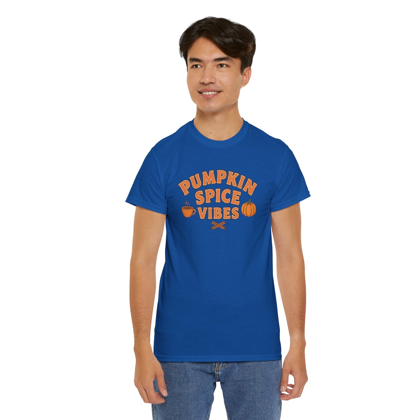 "Pumpkin Spice Vibes" Unisex Autumn T-Shirt for Fall, Cozy Apparel, Pumpkin Lover Gift, Halloween Party Wear