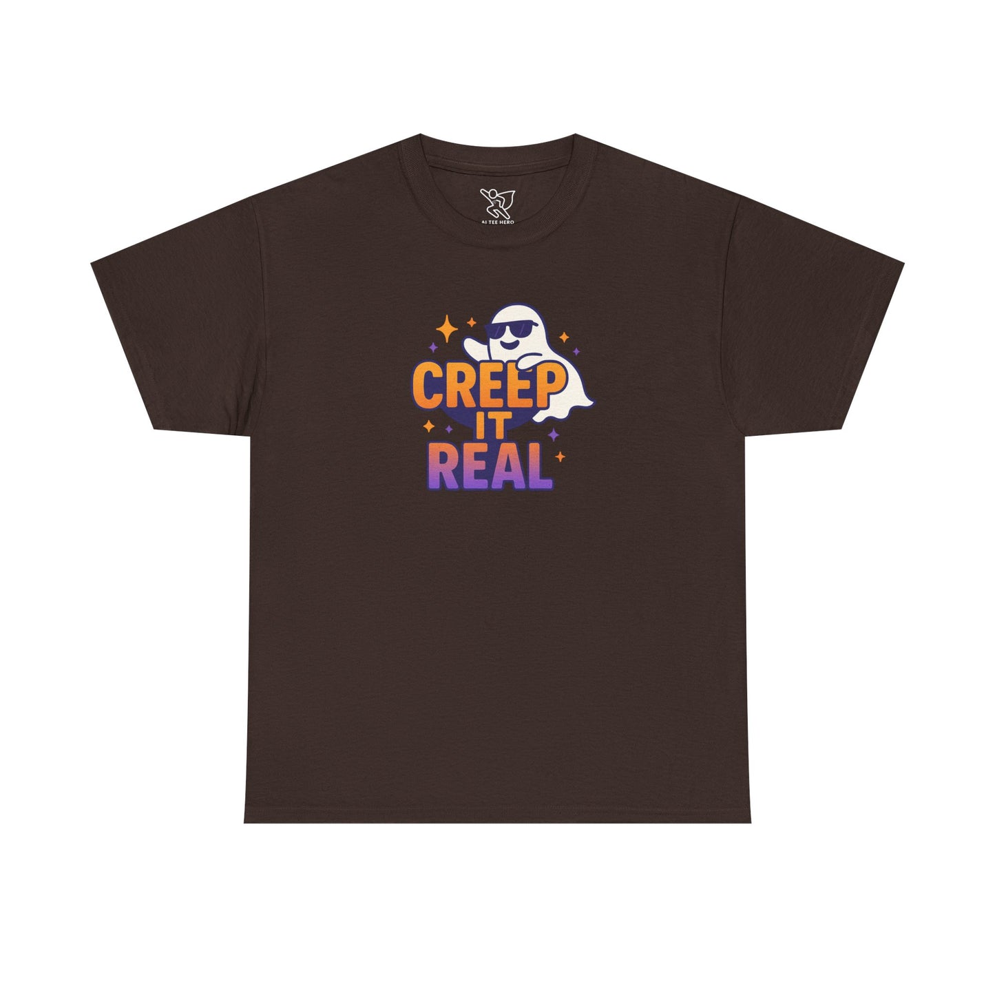 "Creep It Real" Halloween Humor Unisex Graphic Shirt, Ghost Lover Gift, Spooky Season Apparel, Funny Halloween T-Shirt
