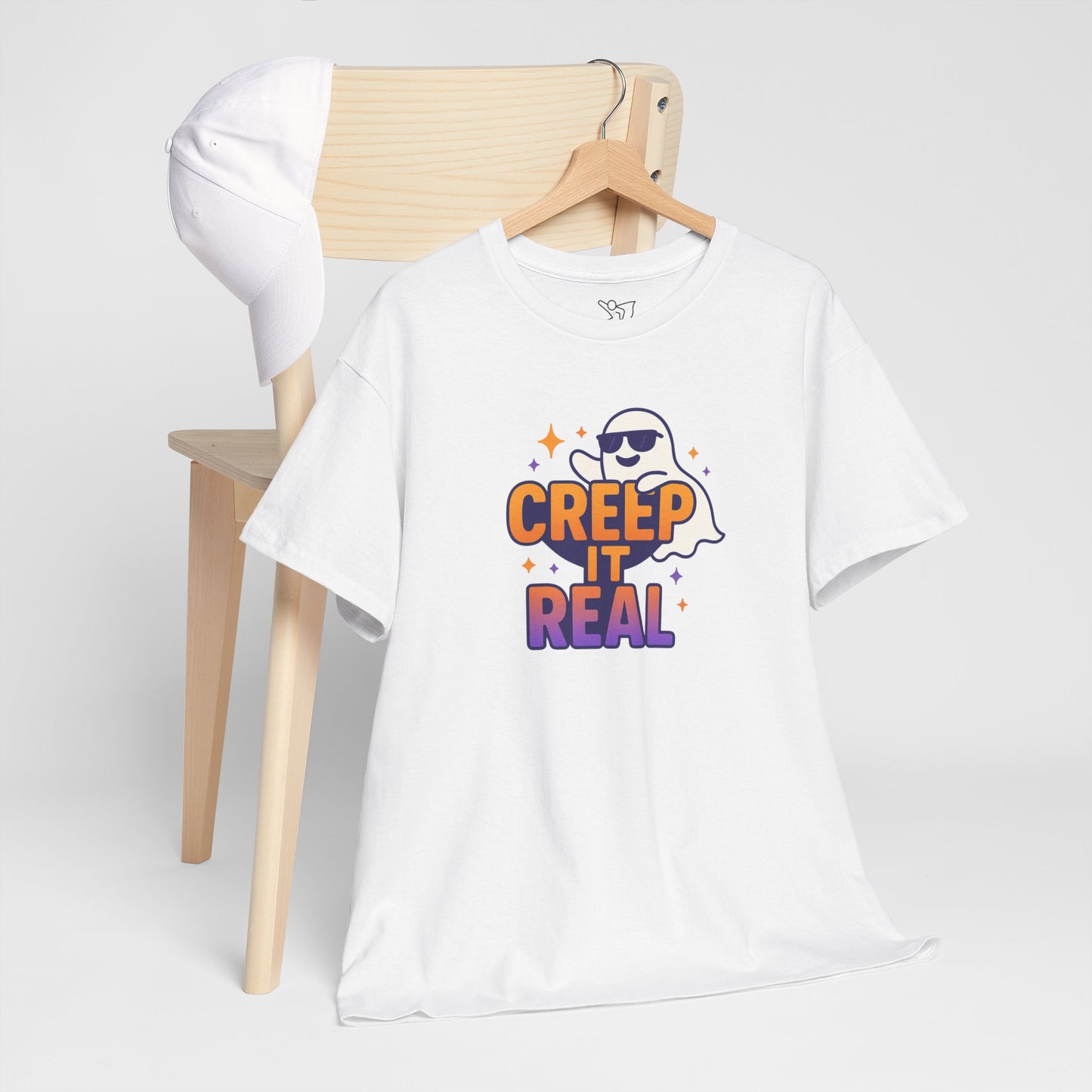 "Creep It Real" Halloween Humor Unisex Graphic Shirt, Ghost Lover Gift, Spooky Season Apparel, Funny Halloween T-Shirt