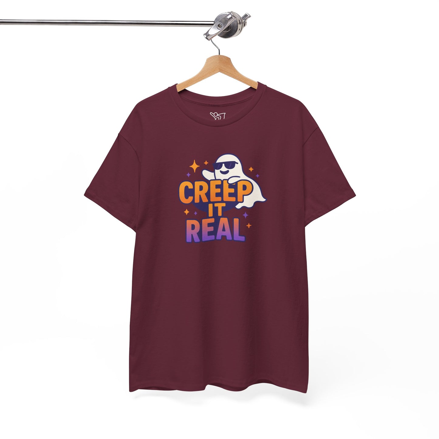 "Creep It Real" Halloween Humor Unisex Graphic Shirt, Ghost Lover Gift, Spooky Season Apparel, Funny Halloween T-Shirt