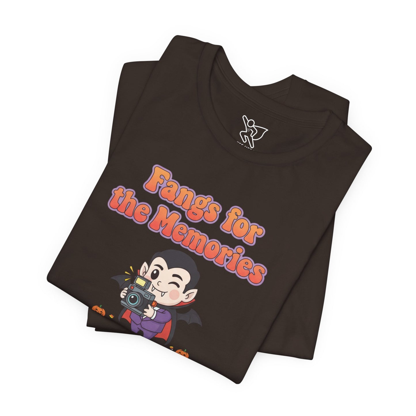 "Fangs for the Memories" Unisex Short Sleeve Shirt, Casual Halloween Outfit, Gift for Spooky Season, Halloween Shirt