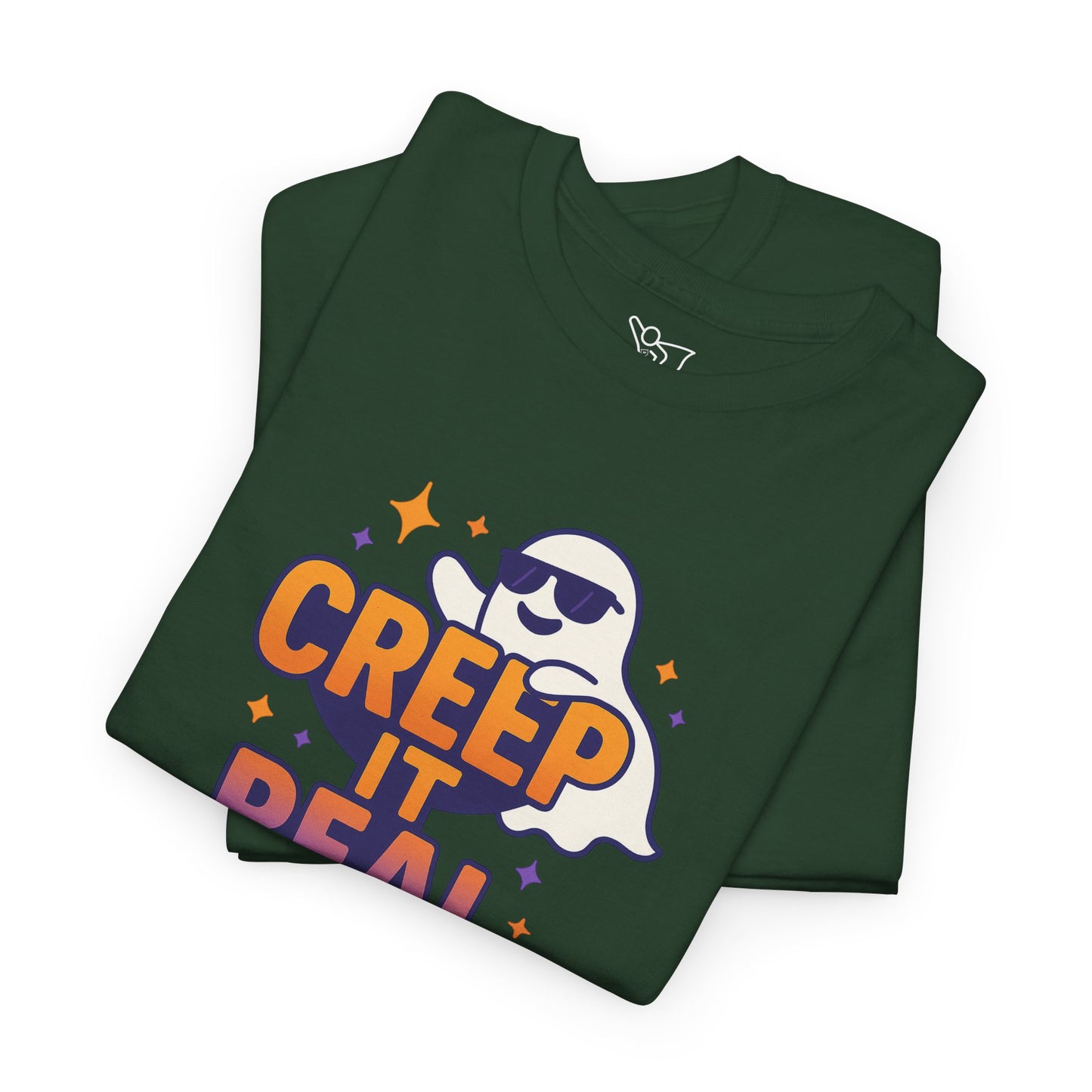 "Creep It Real" Halloween Humor Unisex Graphic Shirt, Ghost Lover Gift, Spooky Season Apparel, Funny Halloween T-Shirt