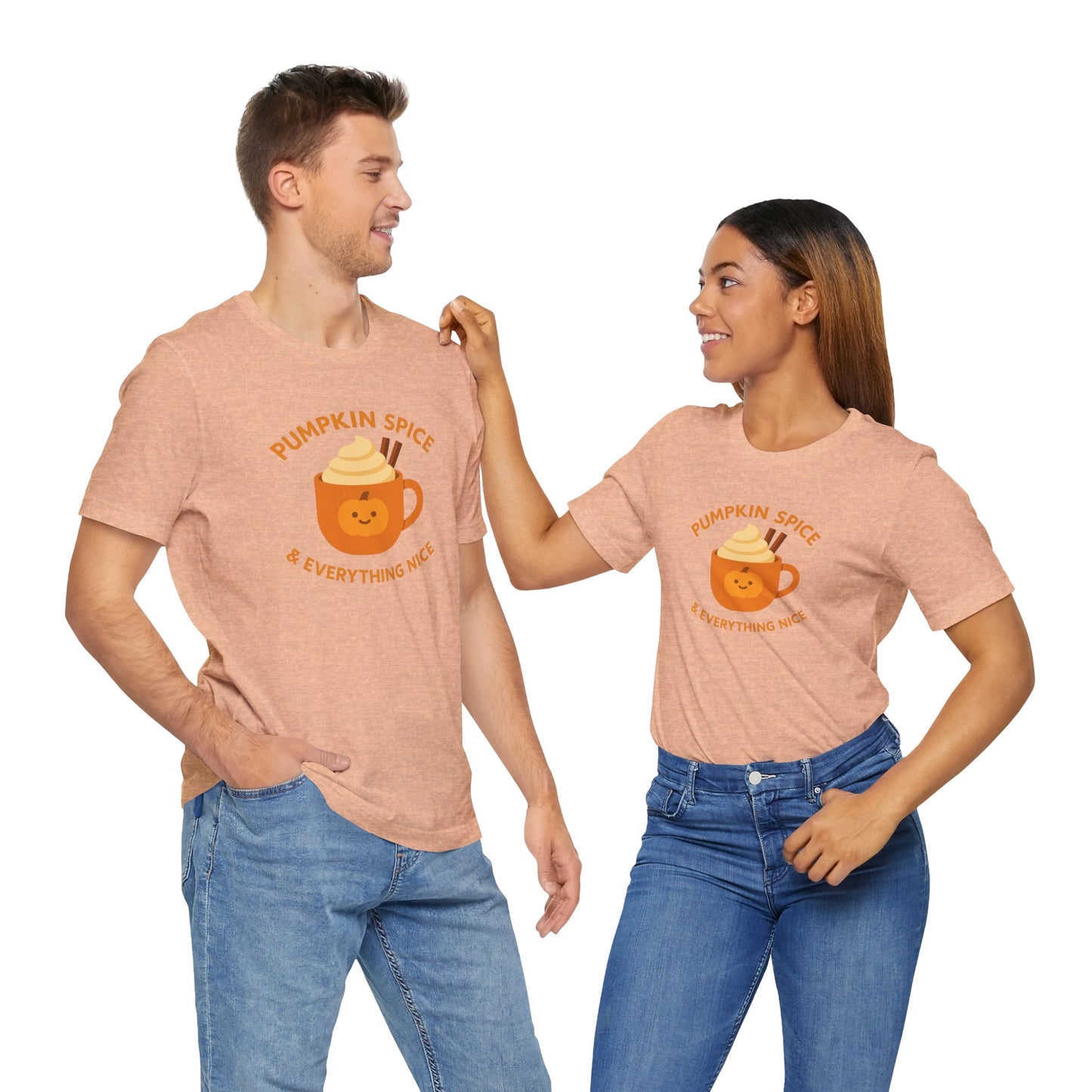 "Pumpkin Spice & Everything Nice" Fall T-Shirt, Autumn Fashion, Cozy Casual Wear, Pumpkin Lovers Gift, Seasonal Apparel
