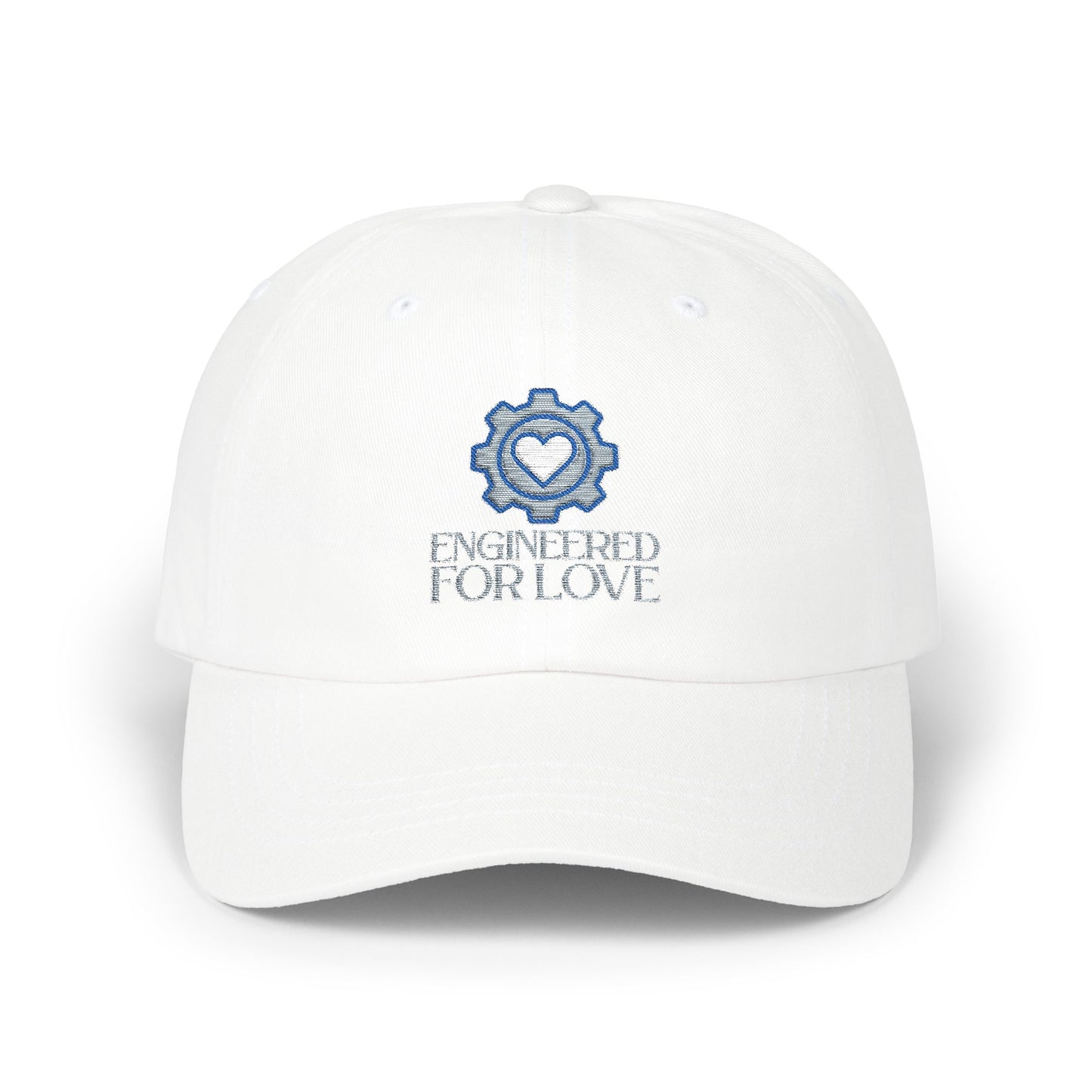 "Engineered for Love" Dad Cap, Casual Dad Hat, Father's Day Gift, Unisex Cap, Everyday Style, Cute Dad Accessory