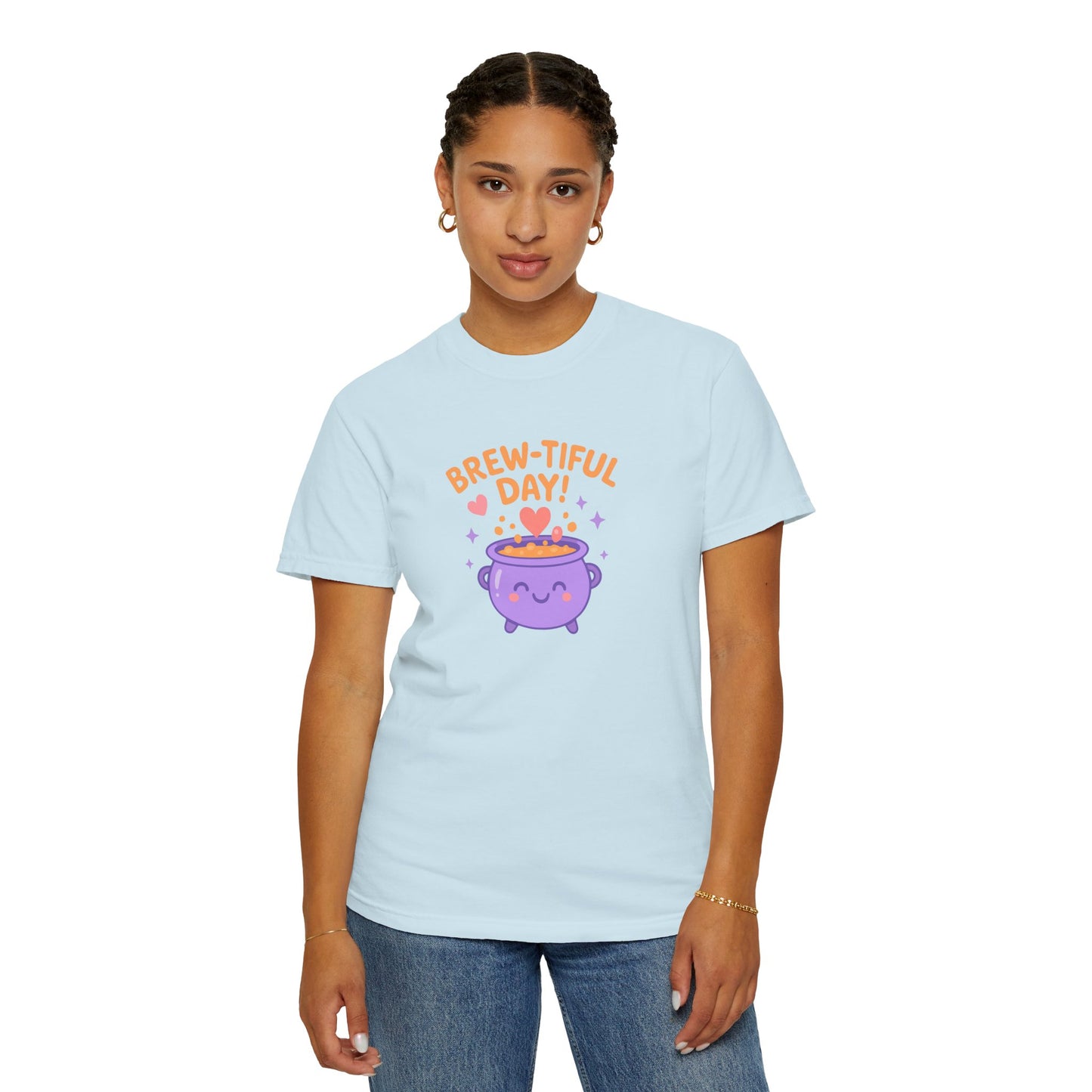 Brew-tiful Day T-Shirt, Cute Coffee Tee, Unisex Gift, Fun Humor Shirt, Coffee Lover Apparel, Casual Everyday Wear