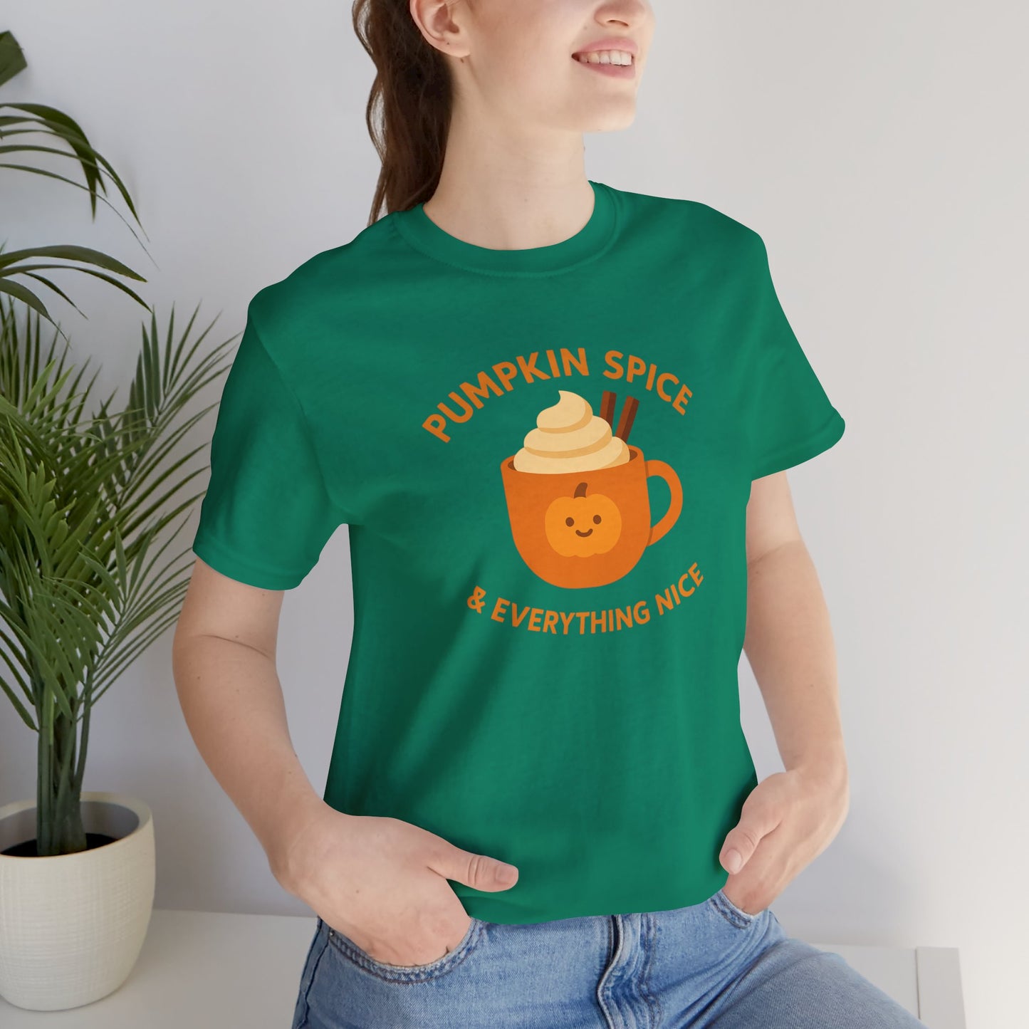 "Pumpkin Spice & Everything Nice" Fall T-Shirt, Autumn Fashion, Cozy Casual Wear, Pumpkin Lovers Gift, Seasonal Apparel