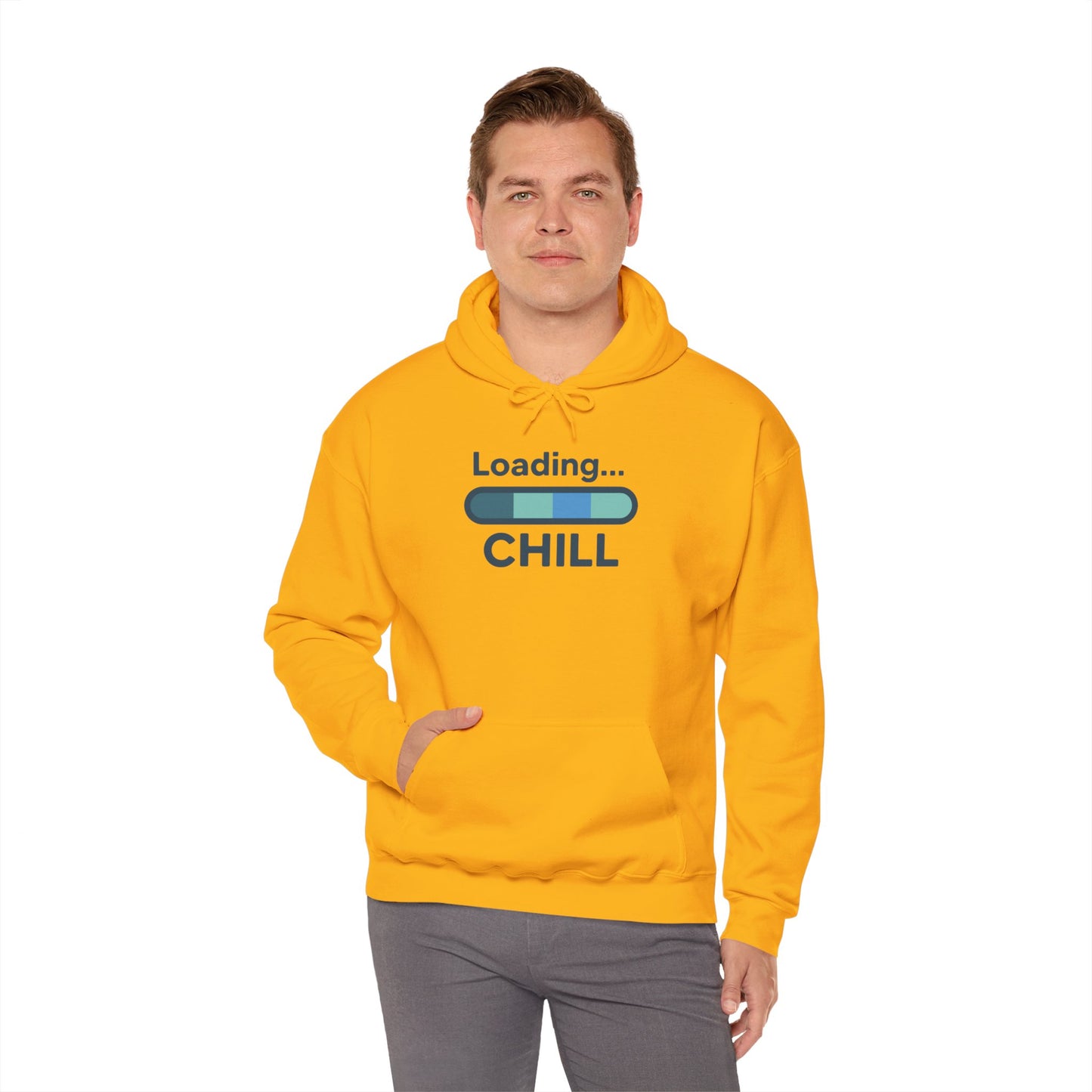 "Loading Chill" Unisex Hoodie, Cozy Sweatshirt for Relaxation, Perfect for Gifts, Chill Vibes, Casual Wear