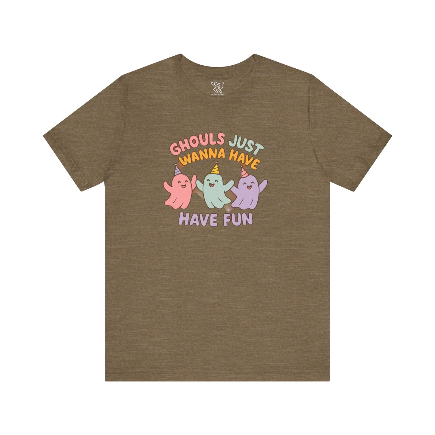 "Ghouls Just Wanna Have Fun" T-Shirt for Halloween, Unisex Graphic Shirt, Cute Ghosts Tee, Casual Wear, Gift for Friends