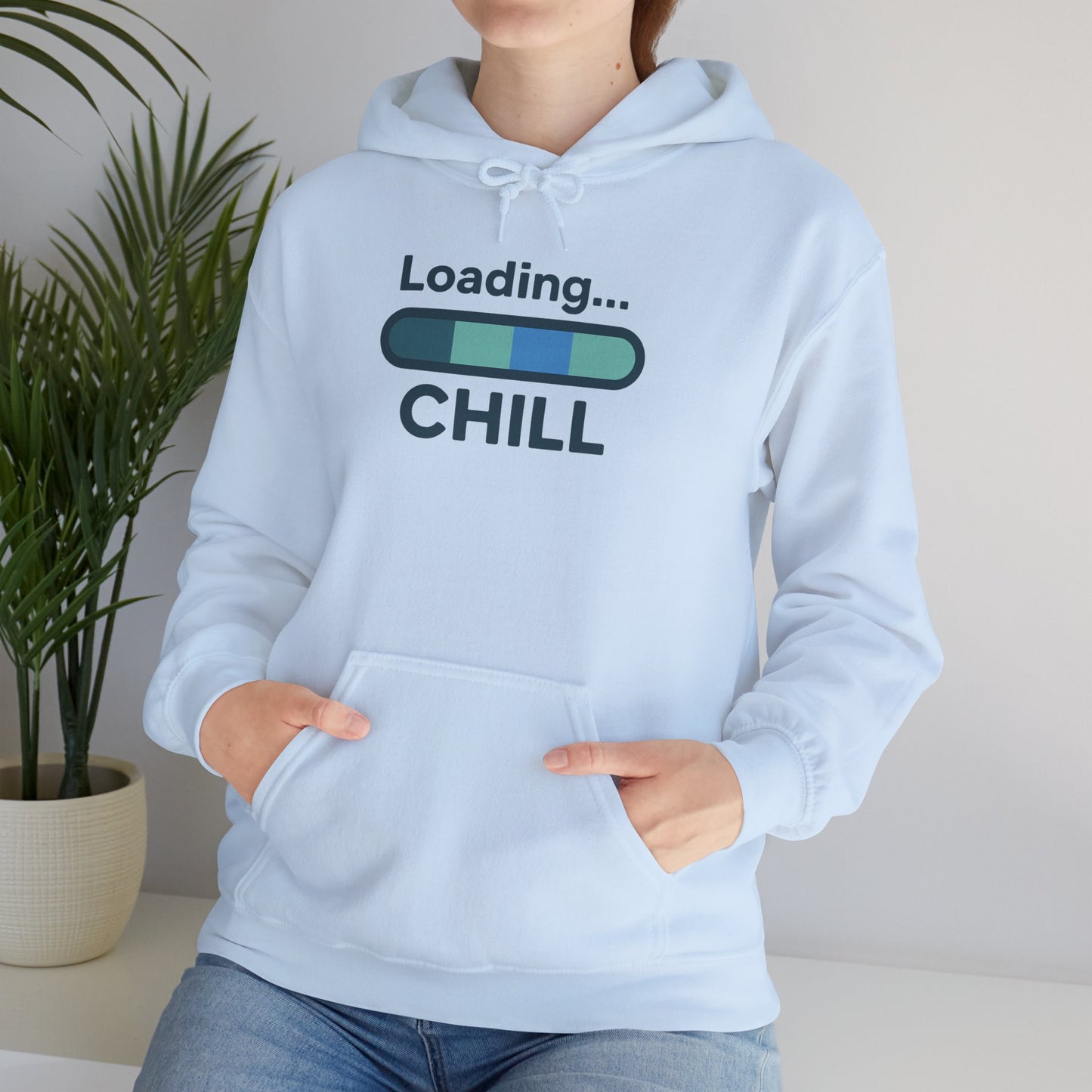 "Loading Chill" Unisex Hoodie, Cozy Sweatshirt for Relaxation, Perfect for Gifts, Chill Vibes, Casual Wear