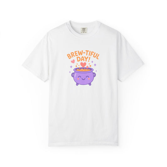 Brew-tiful Day T-Shirt, Cute Coffee Tee, Unisex Gift, Fun Humor Shirt, Coffee Lover Apparel, Casual Everyday Wear