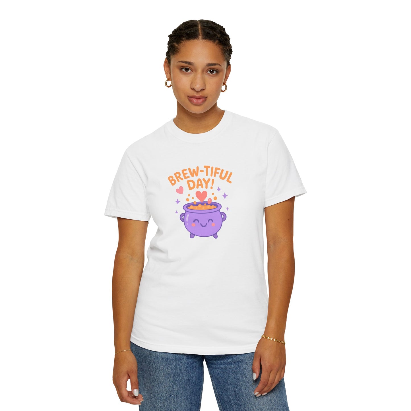 Brew-tiful Day T-Shirt, Cute Coffee Tee, Unisex Gift, Fun Humor Shirt, Coffee Lover Apparel, Casual Everyday Wear