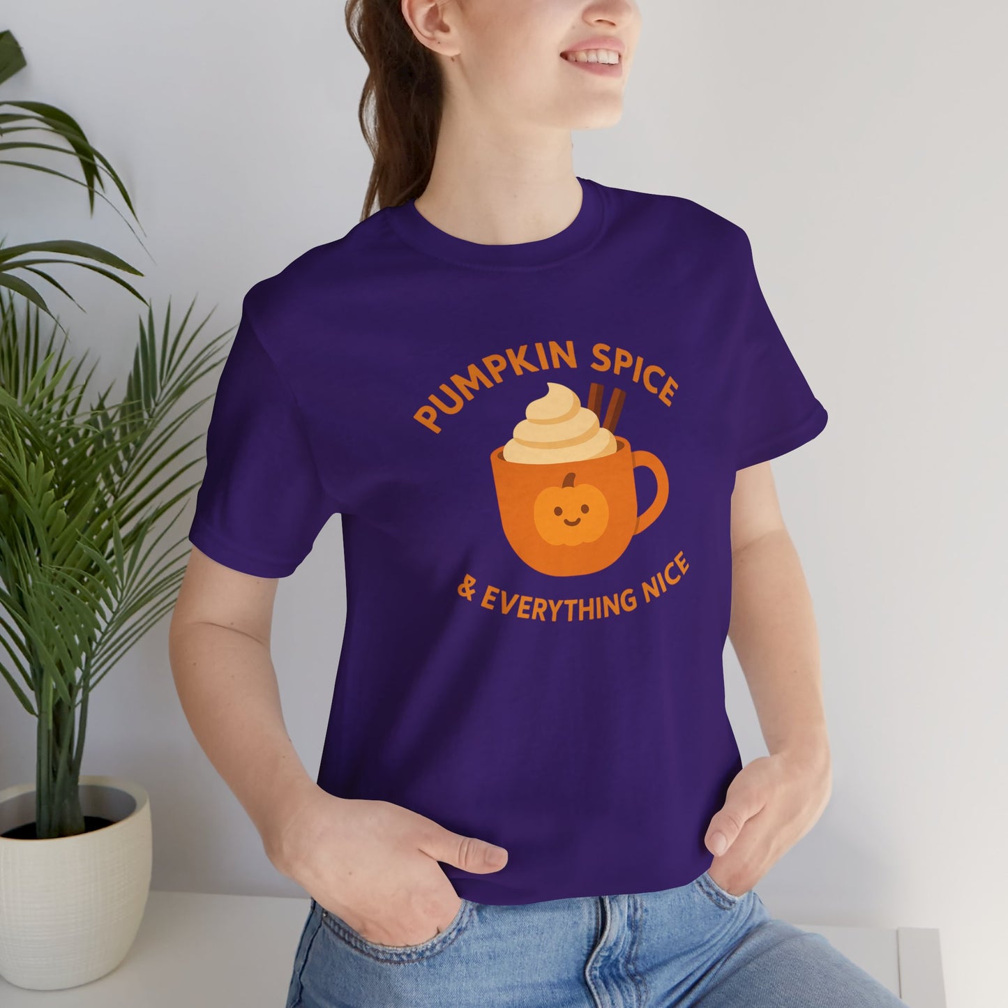 "Pumpkin Spice & Everything Nice" Fall T-Shirt, Autumn Fashion, Cozy Casual Wear, Pumpkin Lovers Gift, Seasonal Apparel
