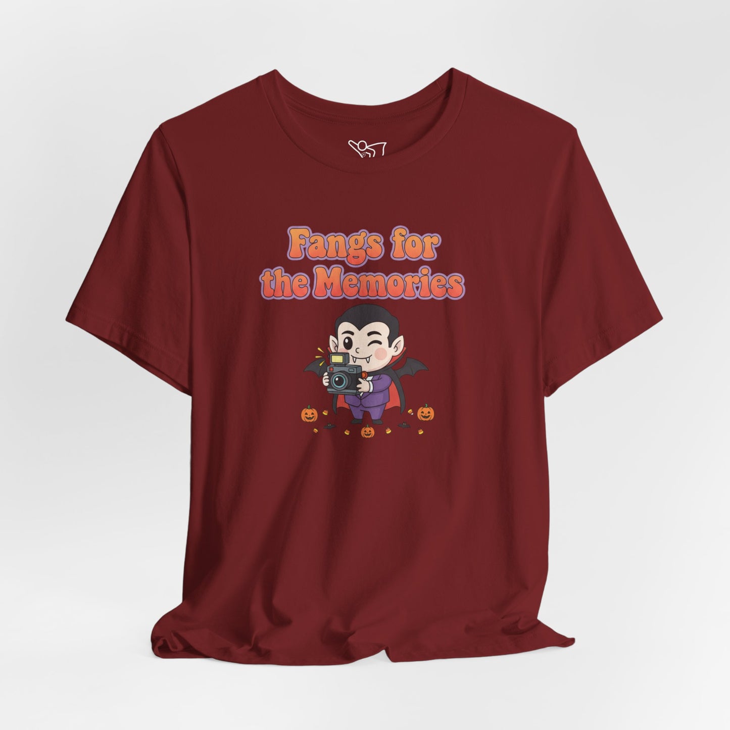 "Fangs for the Memories" Unisex Short Sleeve Shirt, Casual Halloween Outfit, Gift for Spooky Season, Halloween Shirt