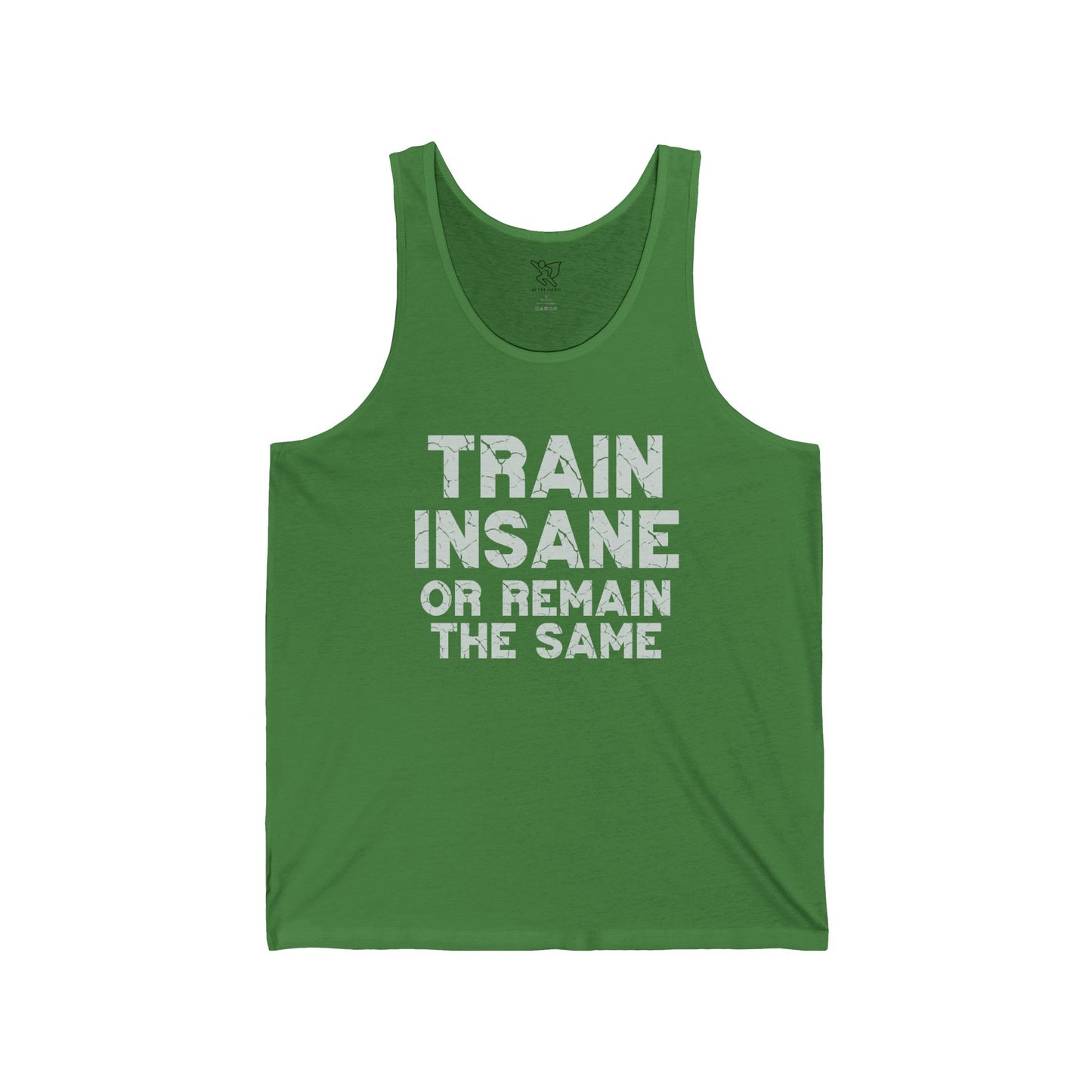 "Train Insane or Remain the Same" CW2 - Gray Unisex Fitness Motivational Tank Gym Workout Shirt, Fitness Top, Casual Summer Wear, Gift for Athletes