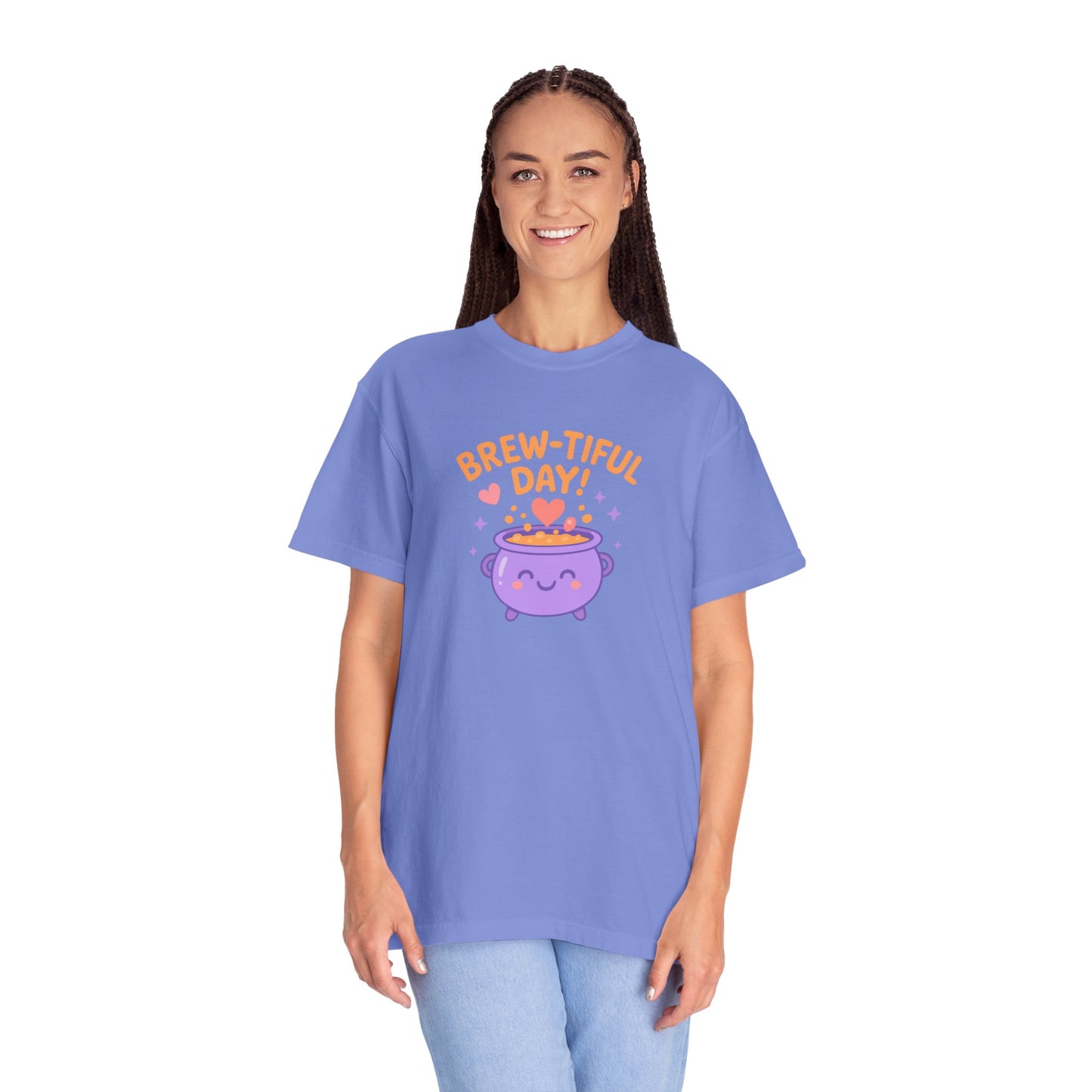 Brew-tiful Day T-Shirt, Cute Coffee Tee, Unisex Gift, Fun Humor Shirt, Coffee Lover Apparel, Casual Everyday Wear