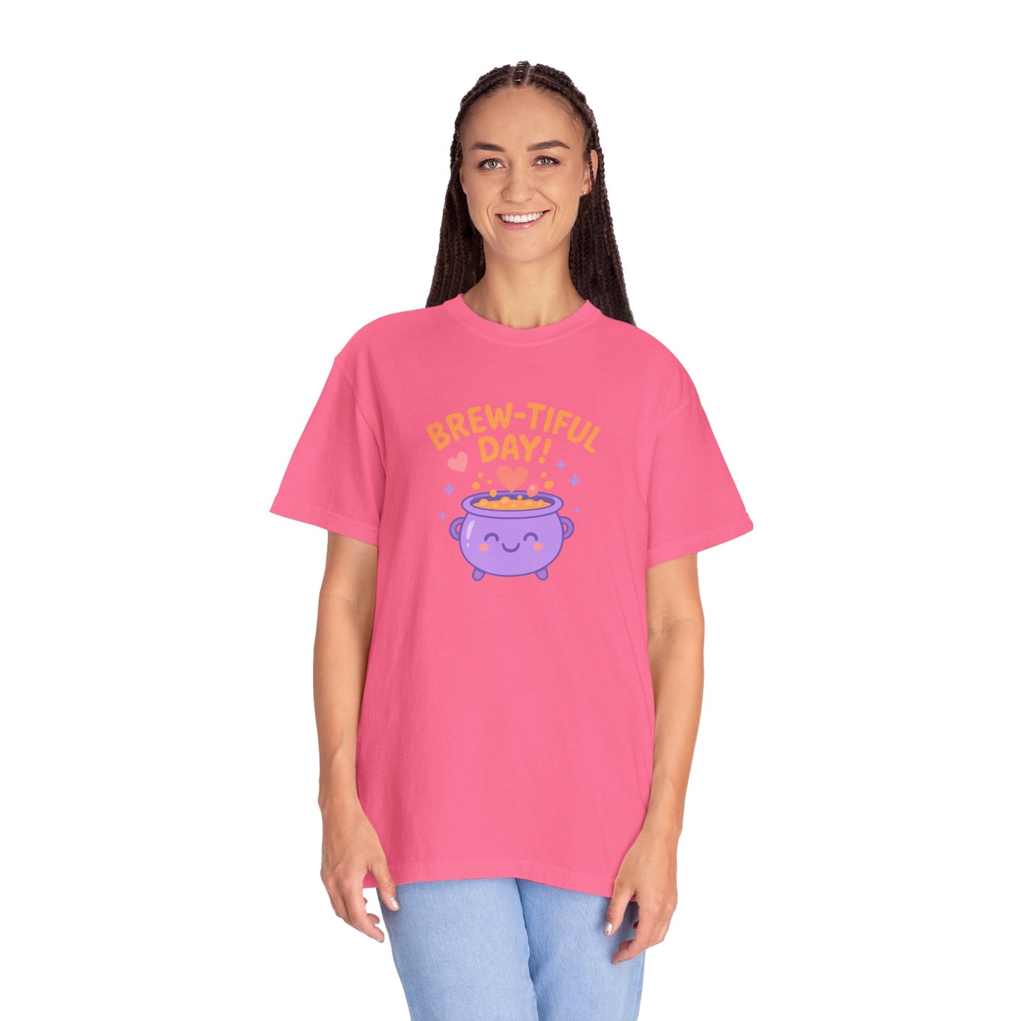 Brew-tiful Day T-Shirt, Cute Coffee Tee, Unisex Gift, Fun Humor Shirt, Coffee Lover Apparel, Casual Everyday Wear