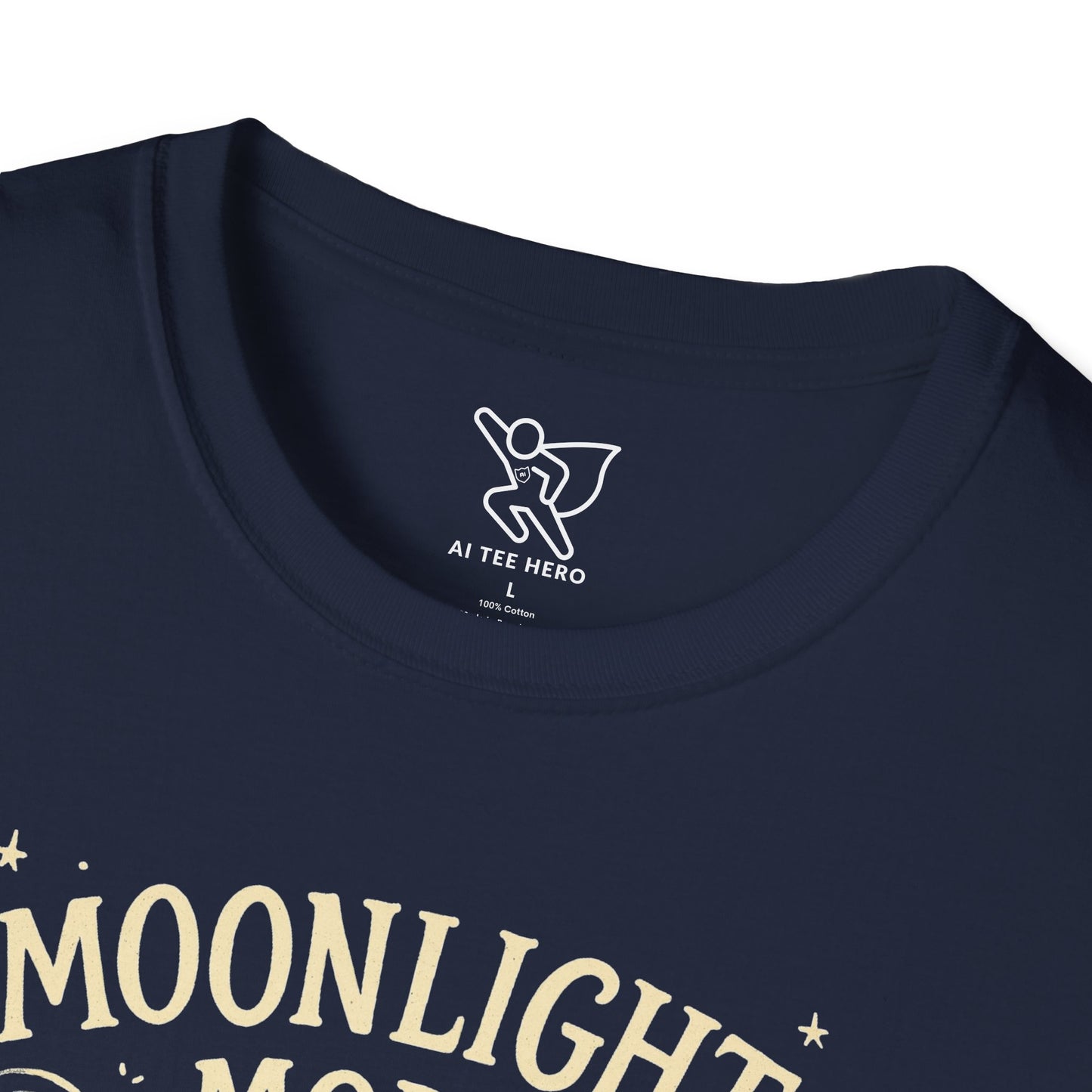 "Moonlight Mode" Unisex T-Shirt - Softstyle, Celestial Apparel, Gift for Dreamers, Astrology Lovers, Casual Wear