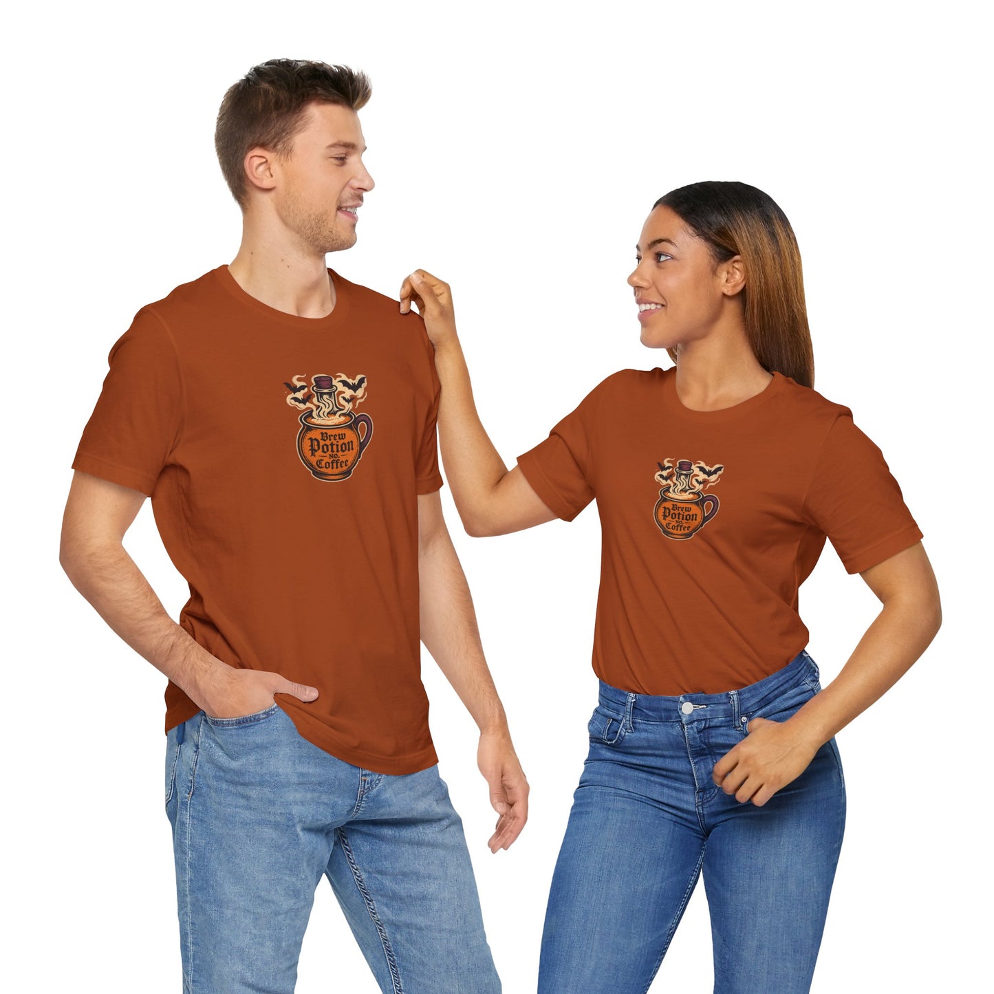 "Coffee Potion" Unisex Tee, Casual Wear, Gift for Coffee Lovers, Magical T-Shirt, Witchy Apparel, Coffee Enthusiast Presents