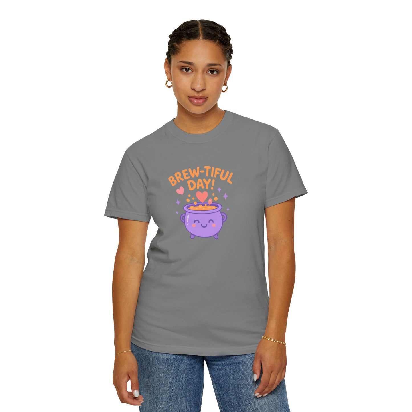 Brew-tiful Day T-Shirt, Cute Coffee Tee, Unisex Gift, Fun Humor Shirt, Coffee Lover Apparel, Casual Everyday Wear