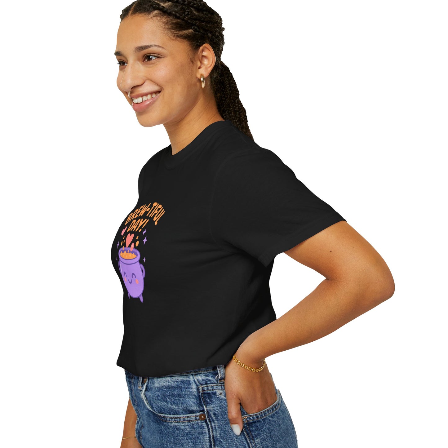 Brew-tiful Day T-Shirt, Cute Coffee Tee, Unisex Gift, Fun Humor Shirt, Coffee Lover Apparel, Casual Everyday Wear