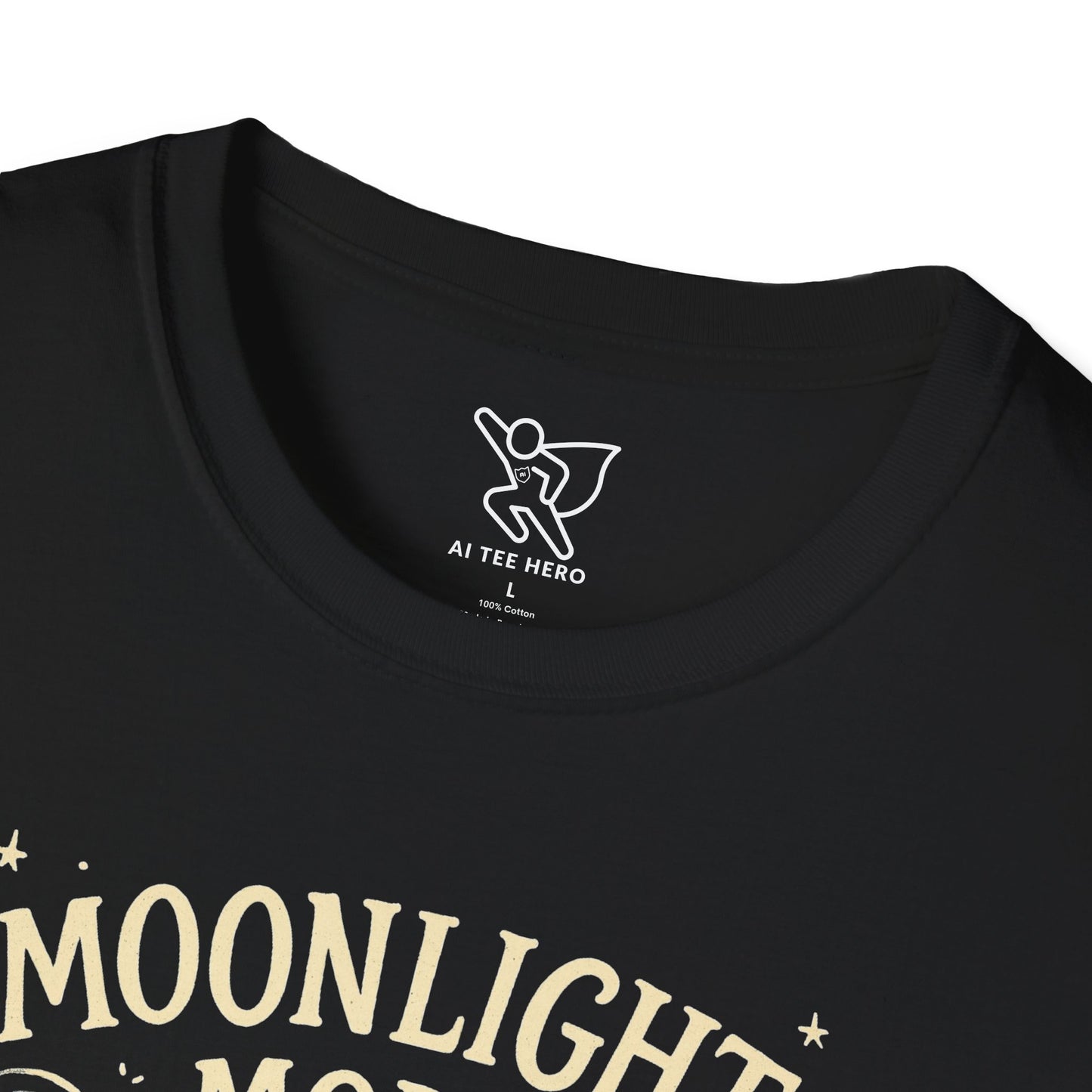 "Moonlight Mode" Unisex T-Shirt - Softstyle, Celestial Apparel, Gift for Dreamers, Astrology Lovers, Casual Wear