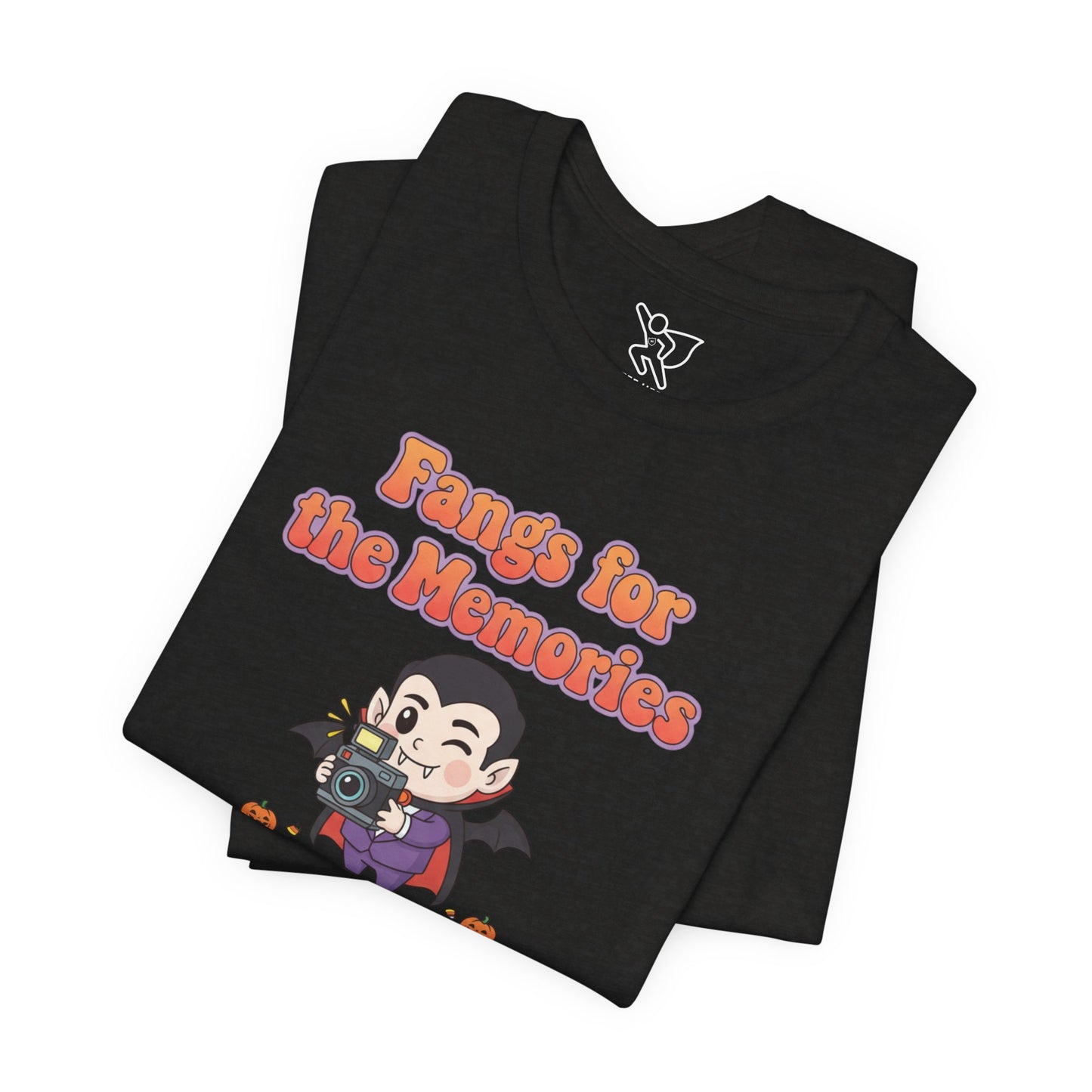 "Fangs for the Memories" Unisex Short Sleeve Shirt, Casual Halloween Outfit, Gift for Spooky Season, Halloween Shirt