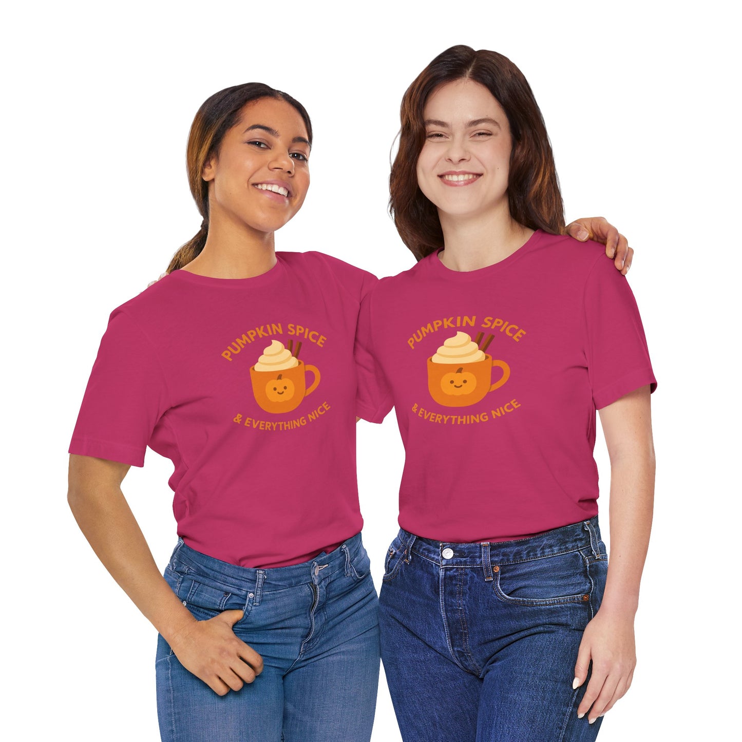 "Pumpkin Spice & Everything Nice" Fall T-Shirt, Autumn Fashion, Cozy Casual Wear, Pumpkin Lovers Gift, Seasonal Apparel