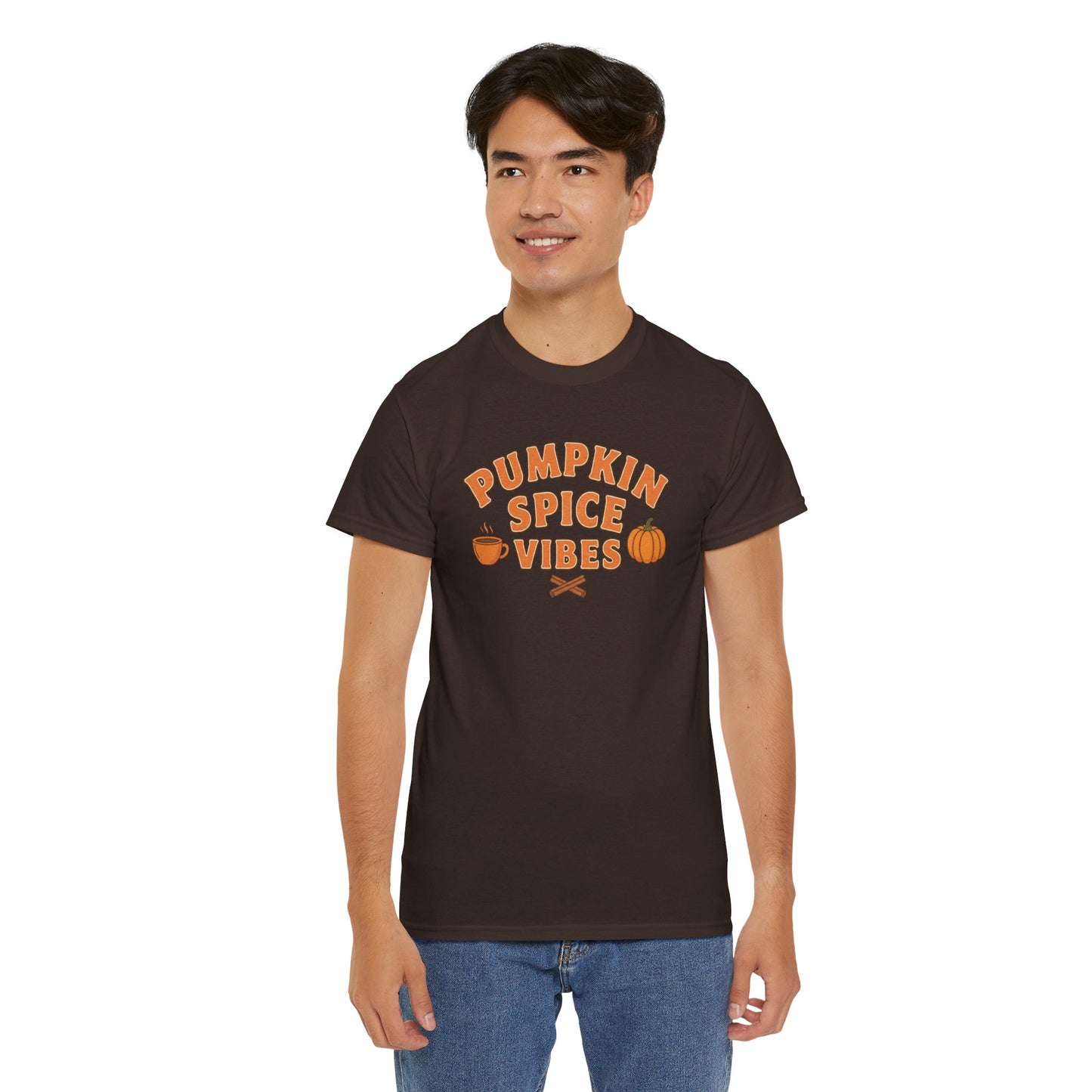 "Pumpkin Spice Vibes" Unisex Autumn T-Shirt for Fall, Cozy Apparel, Pumpkin Lover Gift, Halloween Party Wear