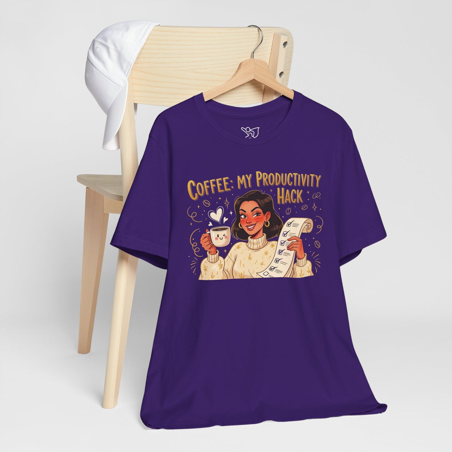 "Coffee: My Productivity Hack" Funny Tee, Gift for Coffee Lovers, Unisex Funny Shirt, Casual Wear, Quirky Gift Idea