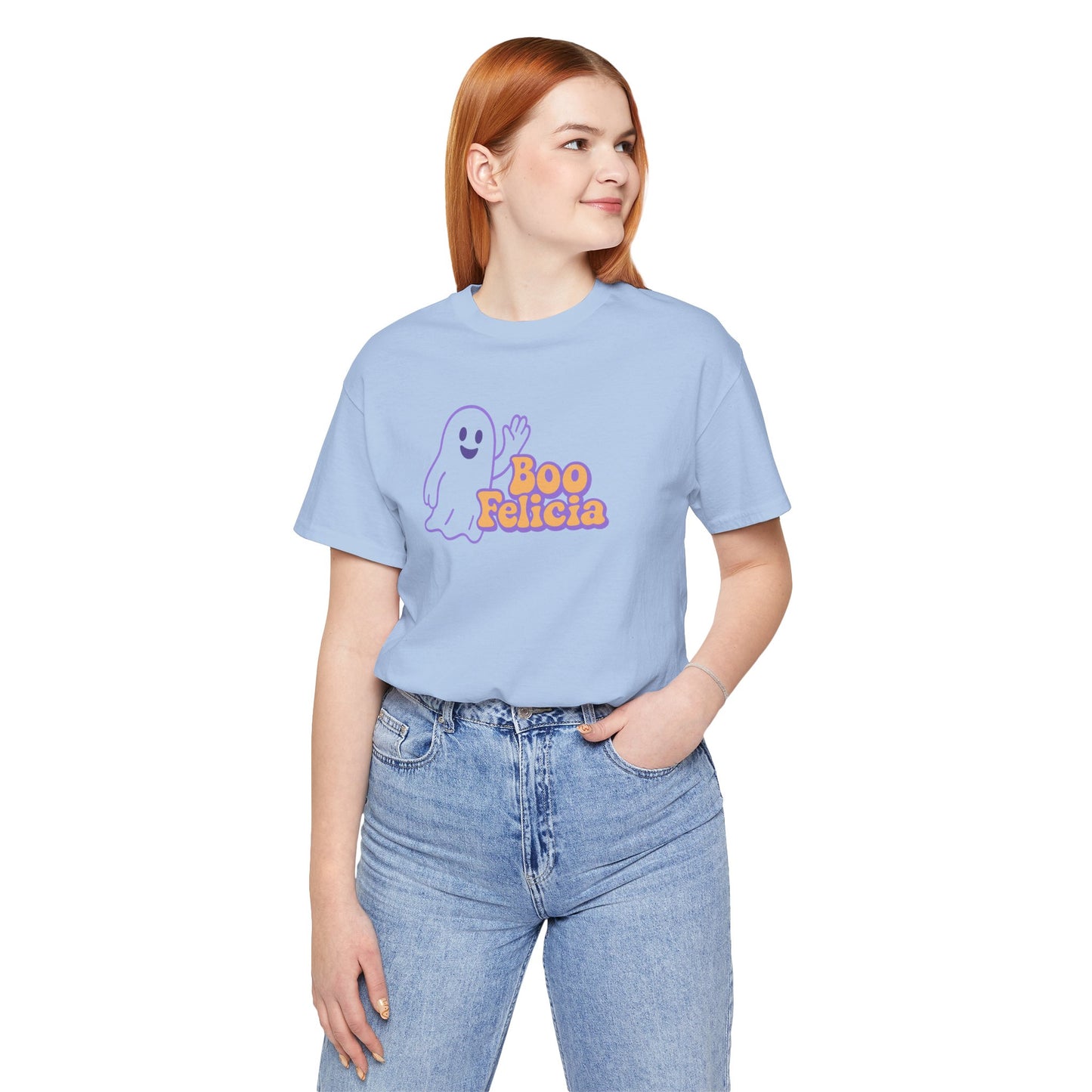 "Boo Felicia Ghost" Unisex Halloween T-Shirt, Spooky Apparel, Fun Gift, Casual Wear, Holiday Shirt