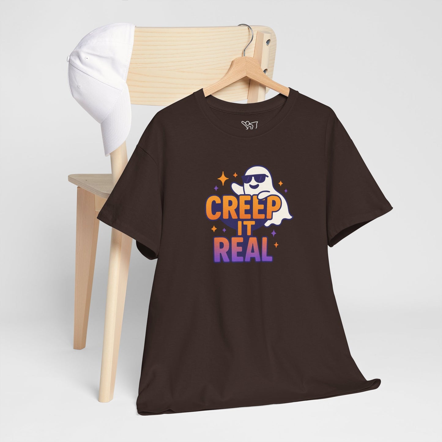 "Creep It Real" Halloween Humor Unisex Graphic Shirt, Ghost Lover Gift, Spooky Season Apparel, Funny Halloween T-Shirt
