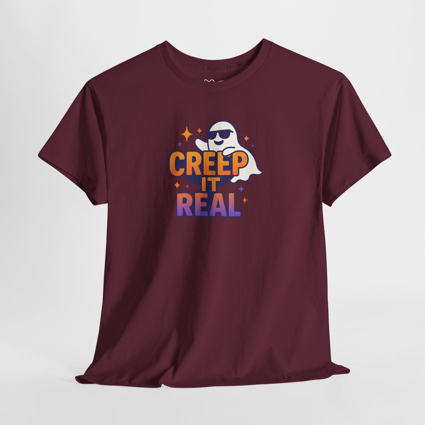 "Creep It Real" Halloween Humor Unisex Graphic Shirt, Ghost Lover Gift, Spooky Season Apparel, Funny Halloween T-Shirt