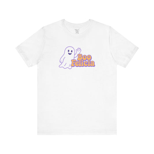 "Boo Felicia Ghost" Unisex Halloween T-Shirt, Spooky Apparel, Fun Gift, Casual Wear, Holiday Shirt