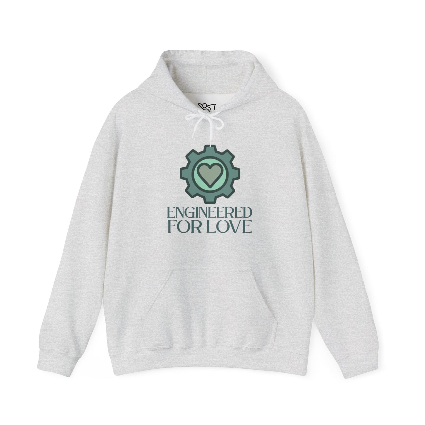 "Engineered for Love" Hoodie Cozy Unisex Sweatshirt, Perfect Gift for Engineers, Valentine's Day, Casual Wear, Birthday Present CW-1 Teal