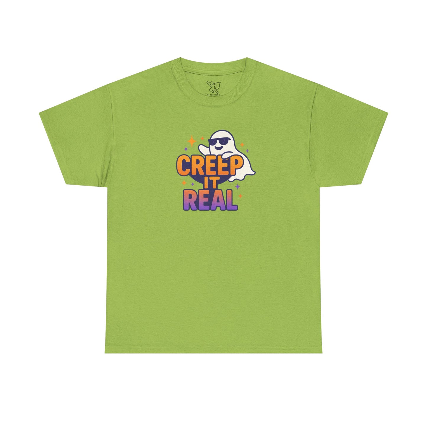"Creep It Real" Halloween Humor Unisex Graphic Shirt, Ghost Lover Gift, Spooky Season Apparel, Funny Halloween T-Shirt