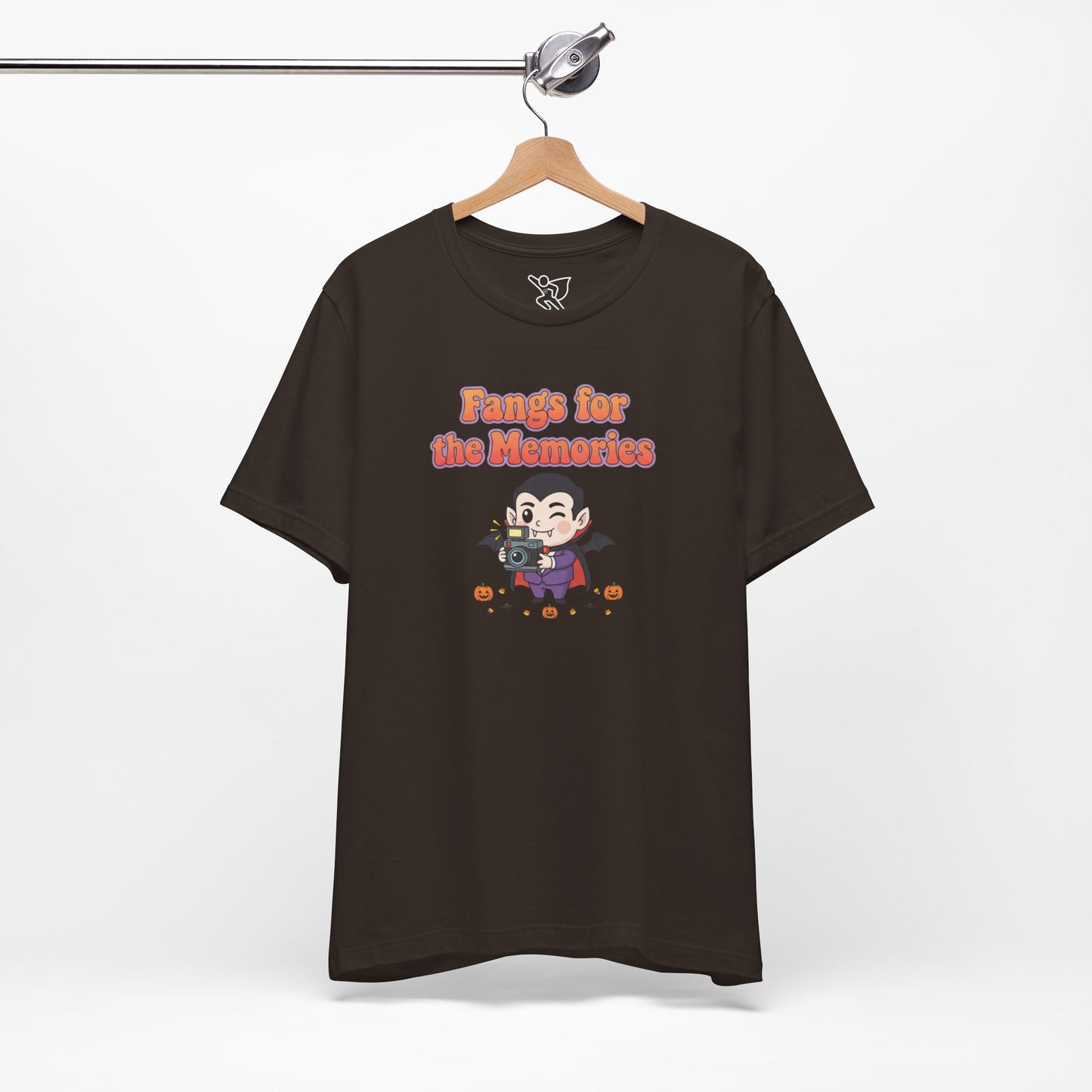 "Fangs for the Memories" Unisex Short Sleeve Shirt, Casual Halloween Outfit, Gift for Spooky Season, Halloween Shirt