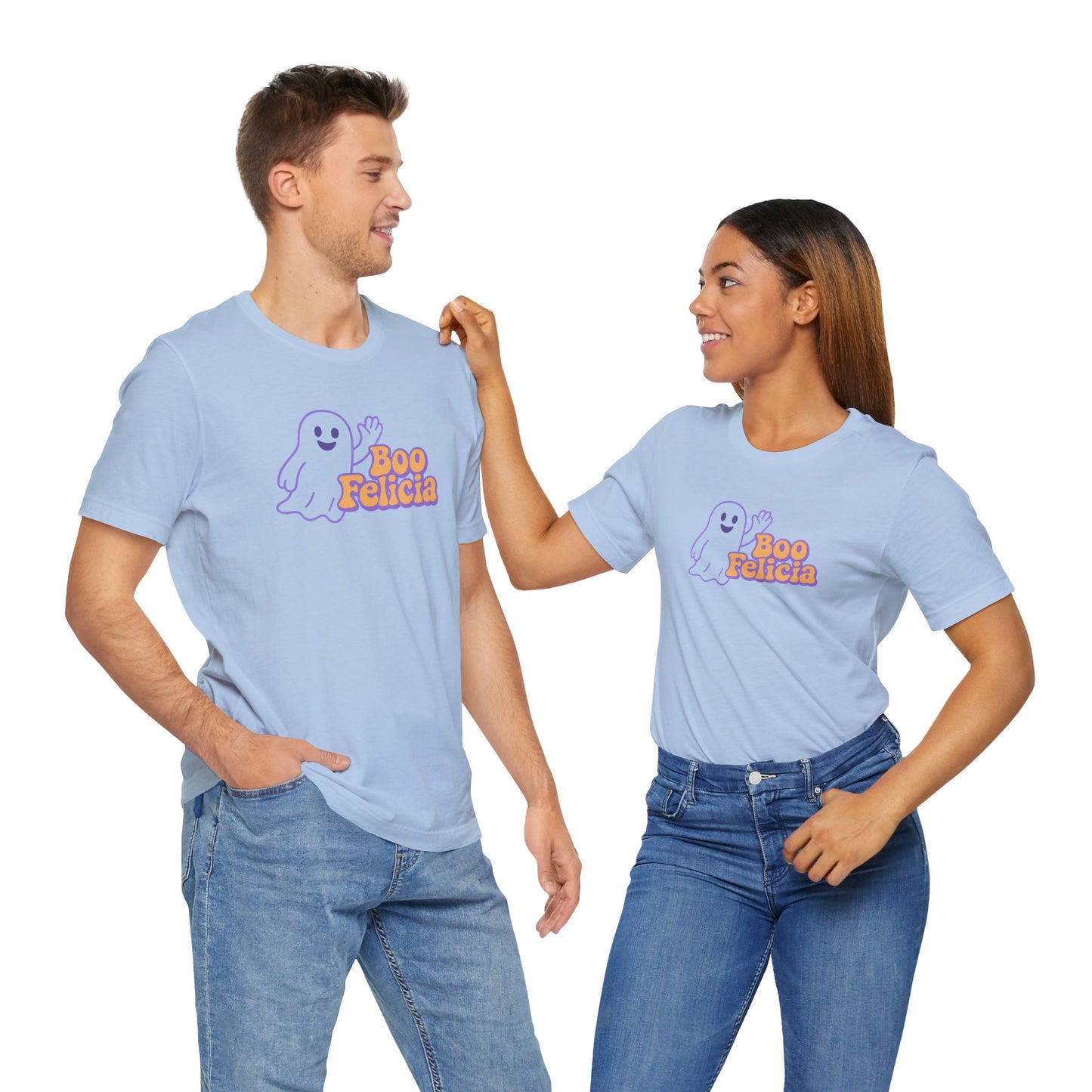 "Boo Felicia Ghost" Unisex Halloween T-Shirt, Spooky Apparel, Fun Gift, Casual Wear, Holiday Shirt