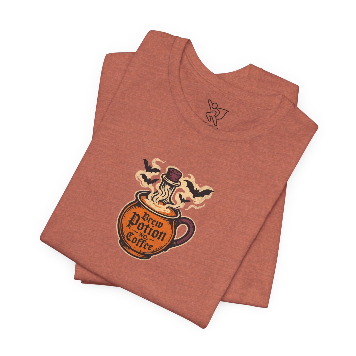 "Coffee Potion" Unisex Tee, Casual Wear, Gift for Coffee Lovers, Magical T-Shirt, Witchy Apparel, Coffee Enthusiast Presents