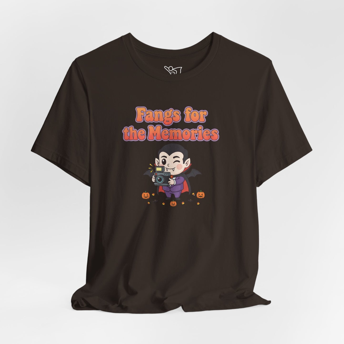 "Fangs for the Memories" Unisex Short Sleeve Shirt, Casual Halloween Outfit, Gift for Spooky Season, Halloween Shirt