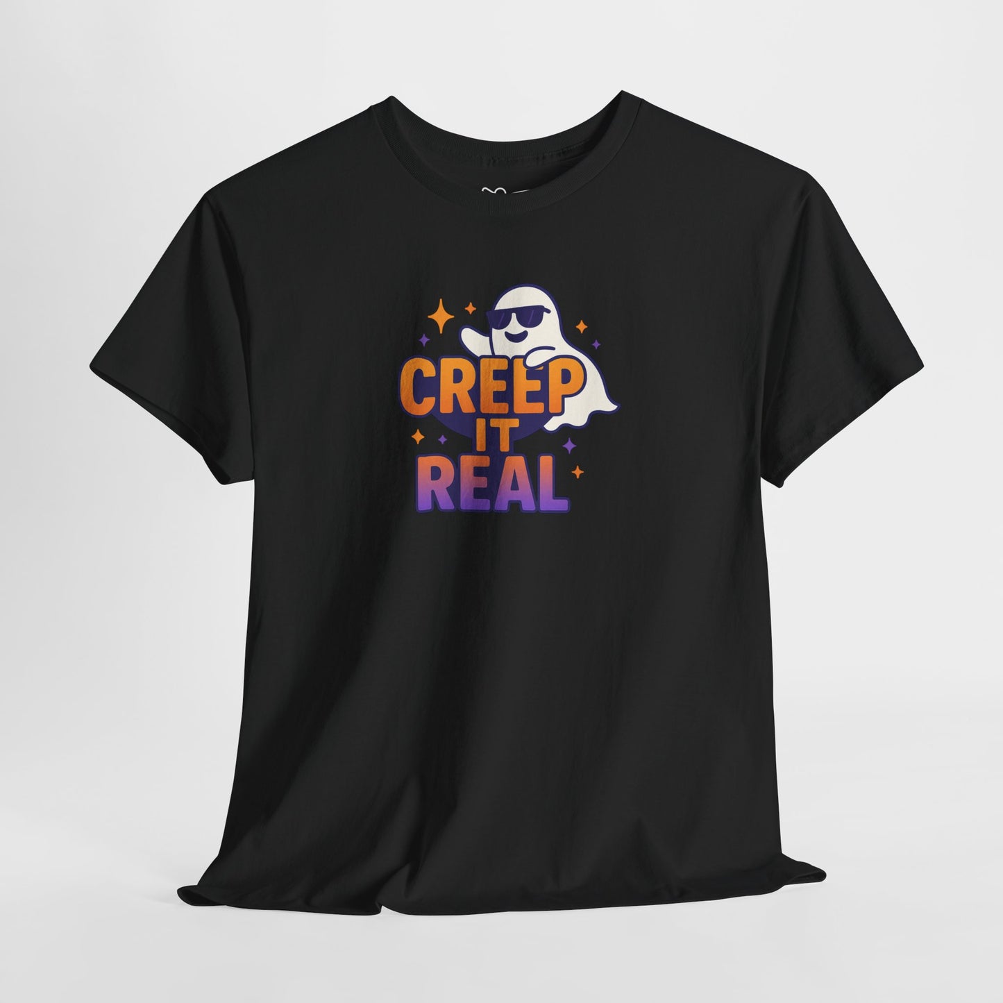 "Creep It Real" Halloween Humor Unisex Graphic Shirt, Ghost Lover Gift, Spooky Season Apparel, Funny Halloween T-Shirt